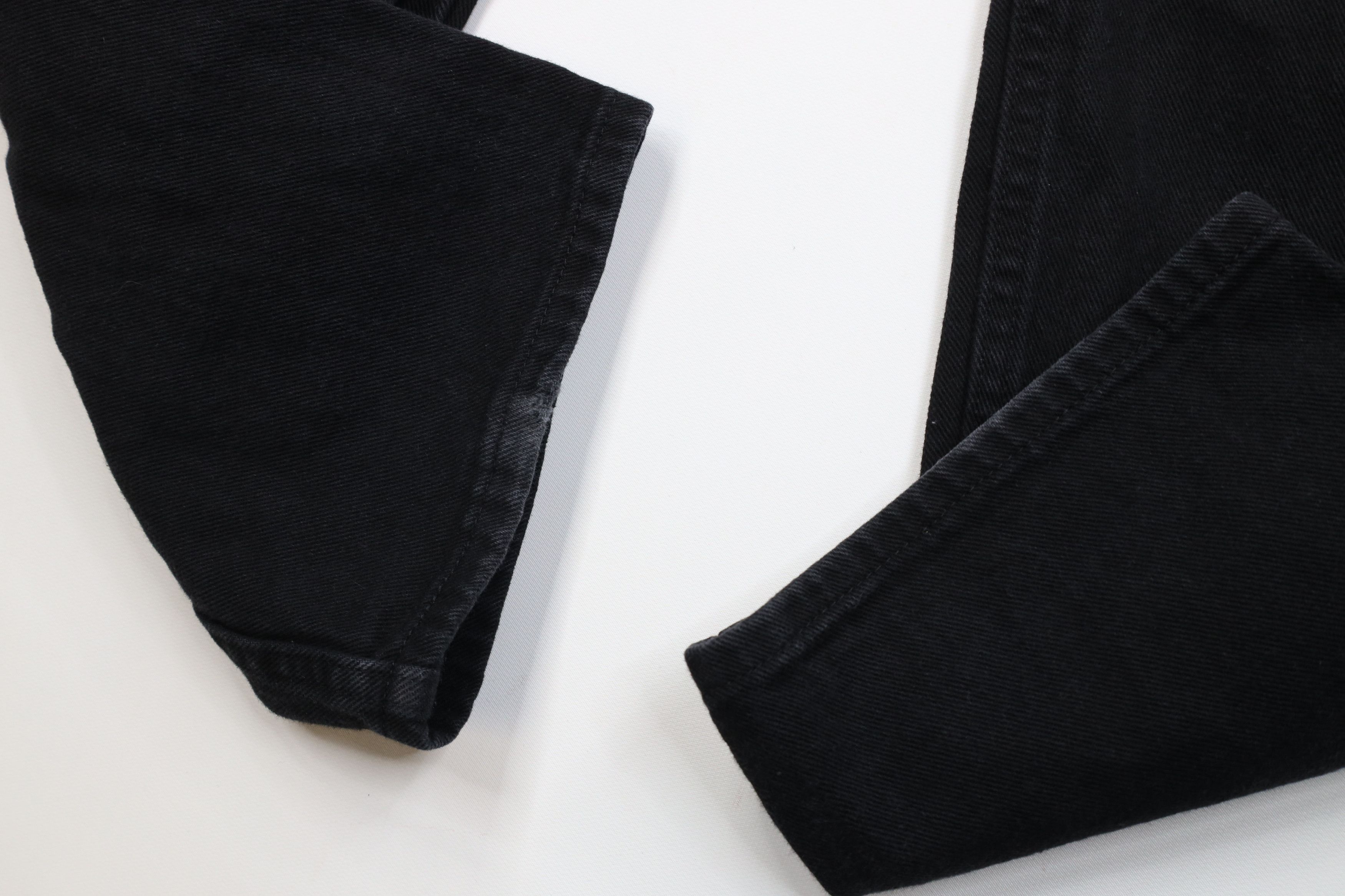 Lee Vintage 90s Lee Faded Straight Leg Denim Jeans Black Cotton Size US 34 / EU 50 - 6 Thumbnail