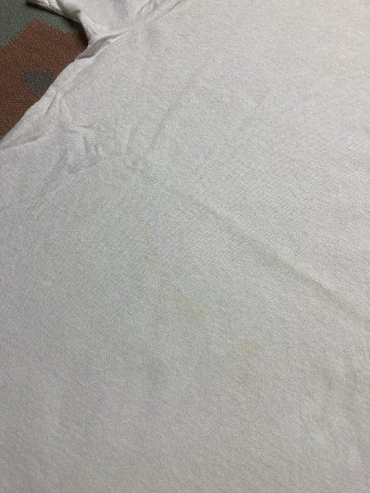 Vintage blank white tshirt fruit of loom NOS cotton single stitch XL Size US XL / EU 56 / 4 - 2 Thumbnail