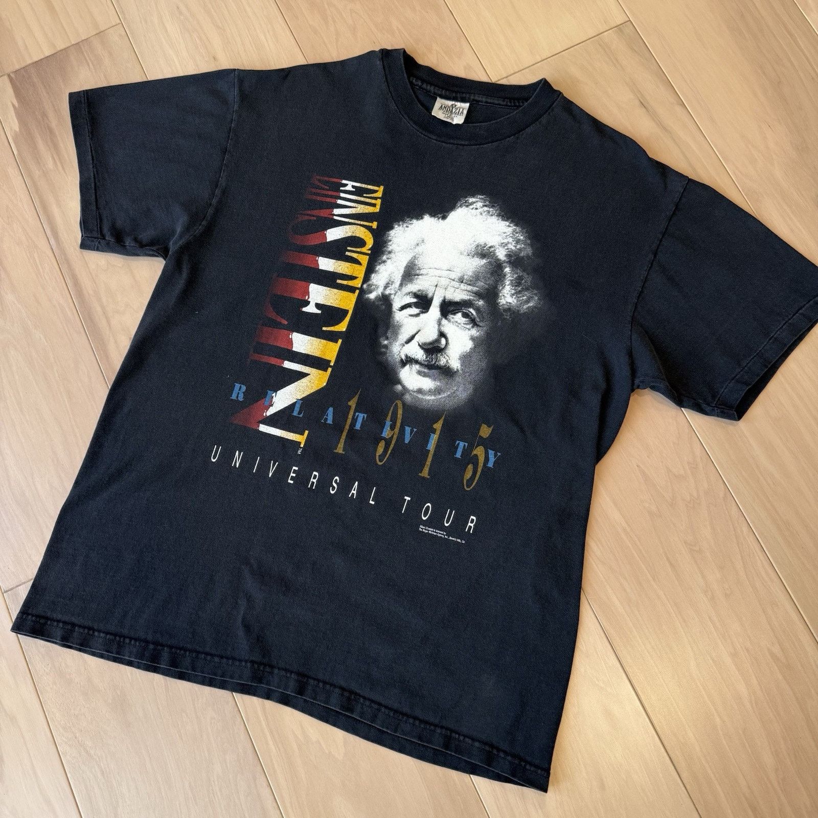 Vintage Vintage Albert Einstein Andazia Shirt L Black 90s Relativity Size US L / EU 52-54 / 3 - 7 Thumbnail