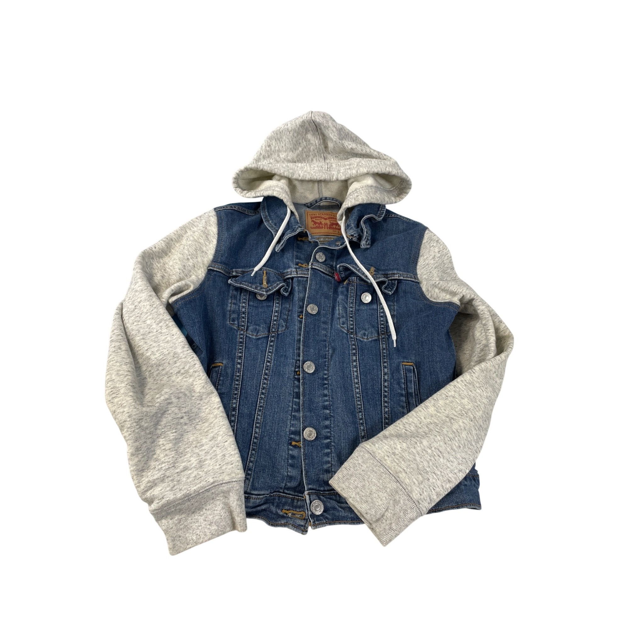 Levi's Levis Strauss Trucker womans Denim Jacket With Gray Hoodie S Size L / US 10 / IT 46 - 11 Thumbnail
