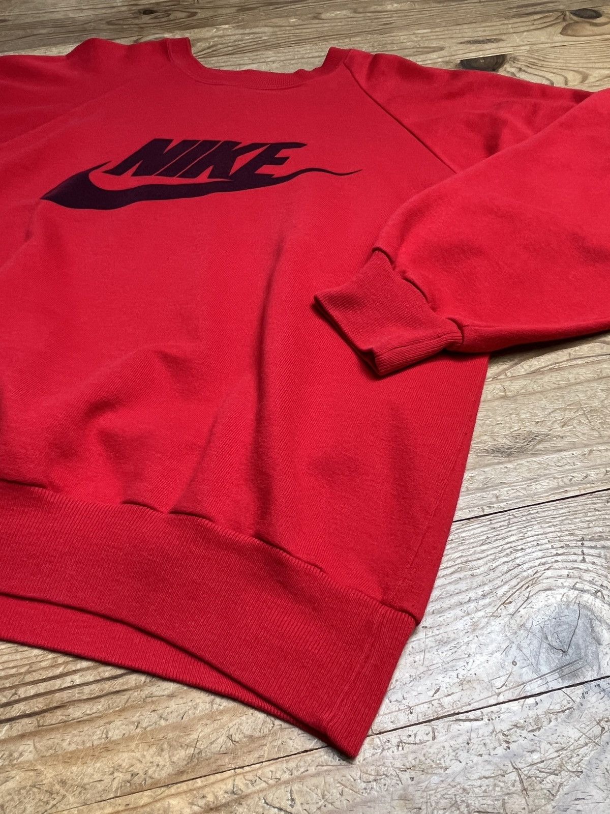Nike × Vintage Vintage Nike red sweatshirt swoosh Size US M / EU 48-50 / 2 - 4 Thumbnail