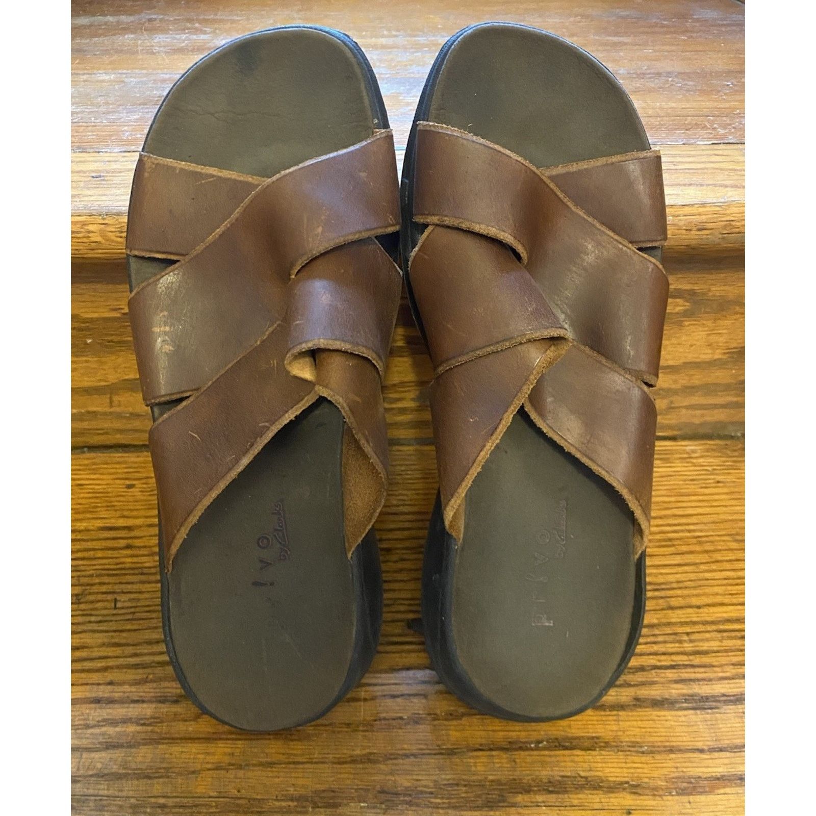 Clarks Clarks Merrimack Brown Soft Leather Sandals Men’s 10 Slip On Size US 10 / EU 43 - 7 Thumbnail