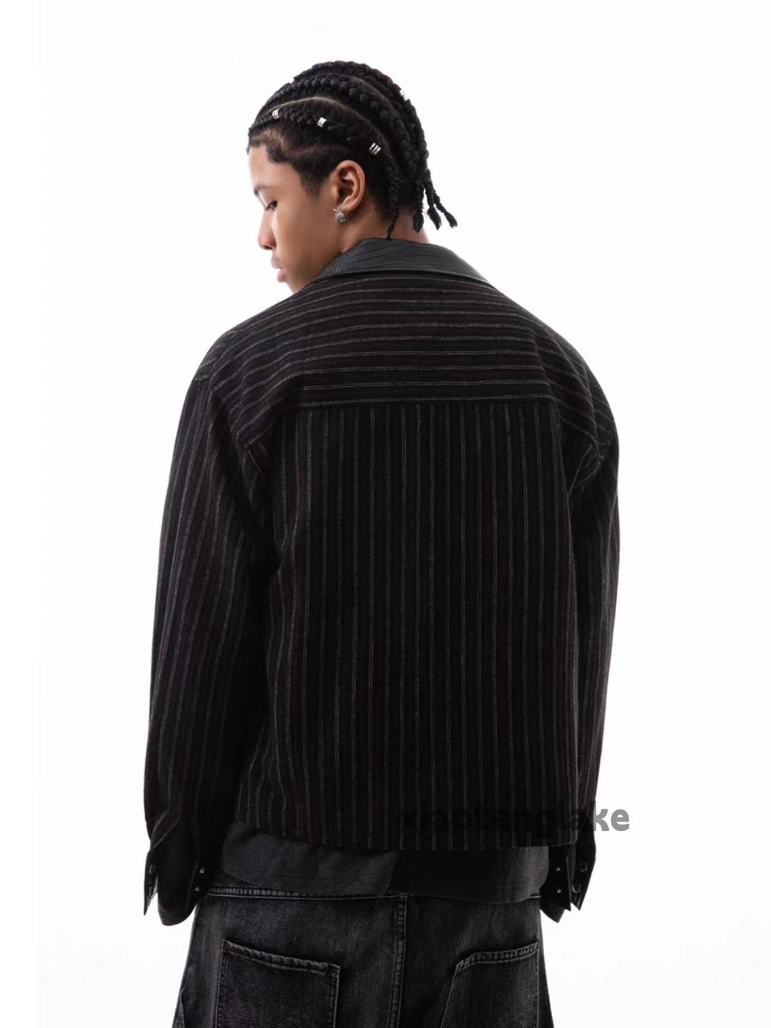 Vintage Unisex utility loose striped skate hiphop yuppie jacket Size US L / EU 52-54 / 3 - 2 Thumbnail