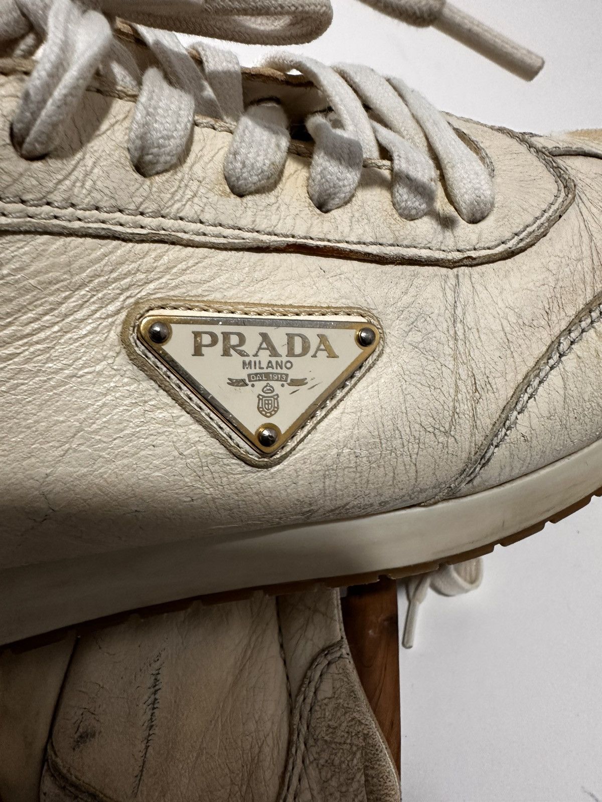 Prada Prada Milano Triangle Logo Low Top Sneakers. Size US 9.5 / EU 42-43 - 6 Thumbnail
