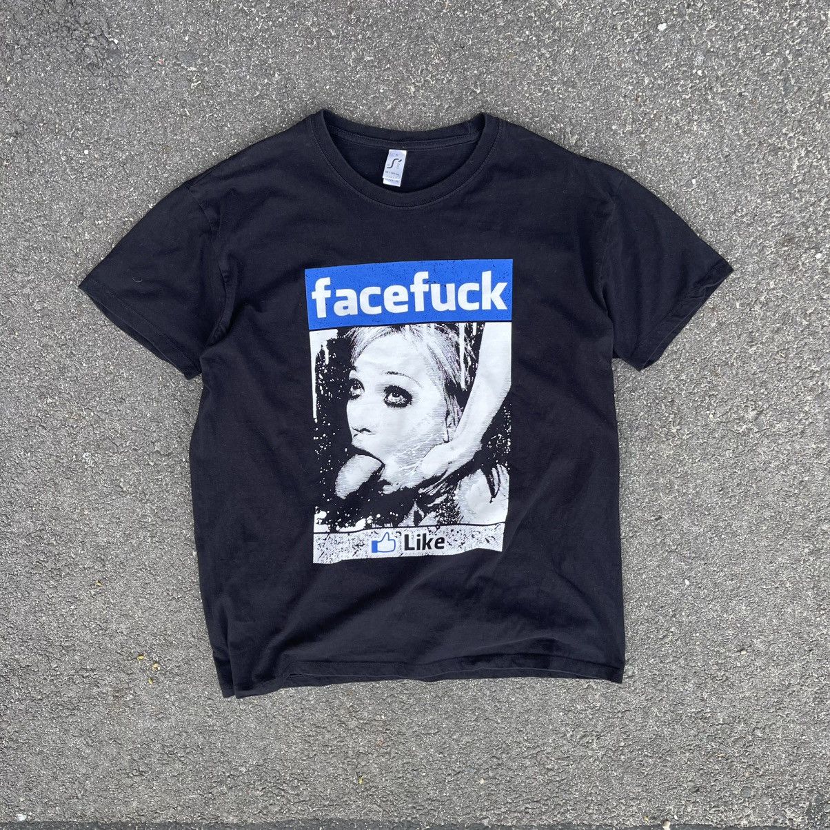 Hook-Ups × Vintage FACEFUCK HUMOR FUNNY TEE Y2K VINTAGE ADULT Size US XL / EU 56 / 4 - 2 Thumbnail