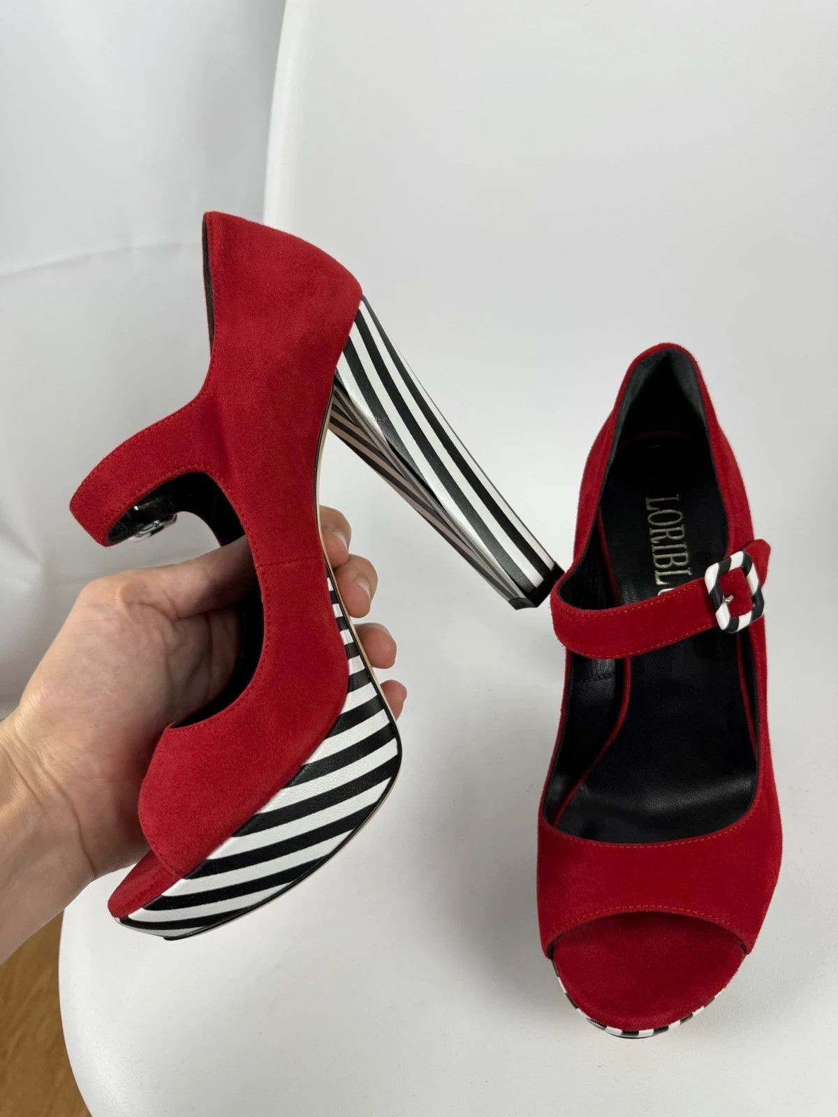Other Loriblu Italy Suede Sandals Heels size 39.5 Size US 9.5 / IT 39.5 - 6 Thumbnail