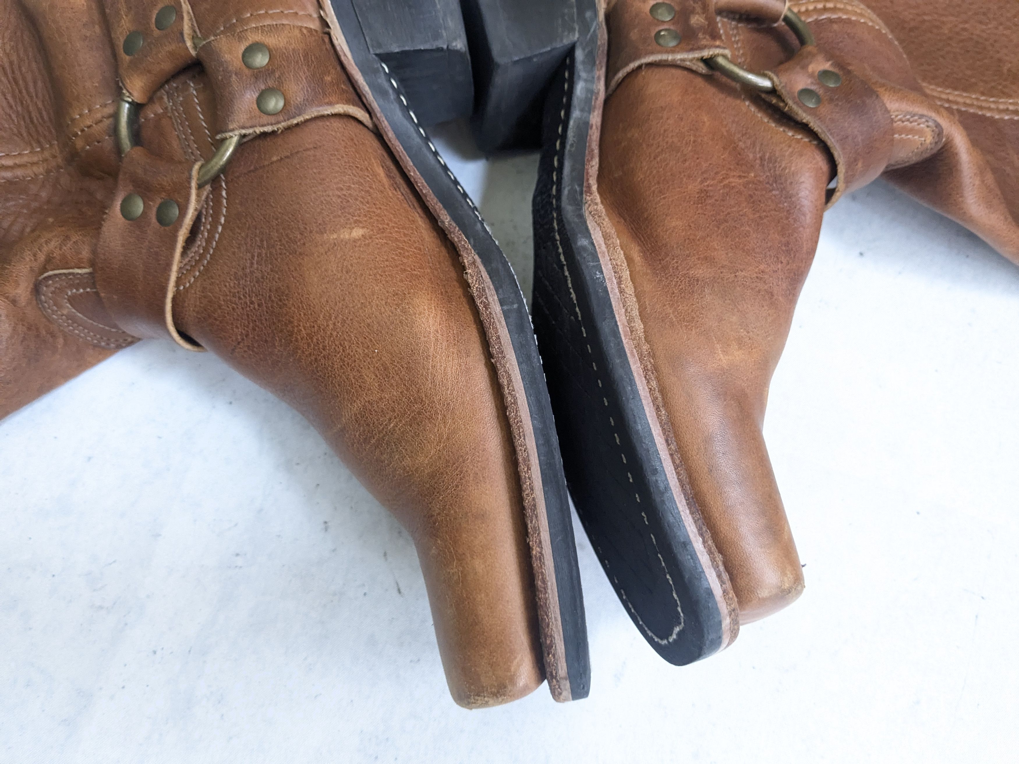 Frye Frye Harness Boots Brown 8.5 M Leather USA Size US 8.5 / EU 41-42 - 10 Thumbnail