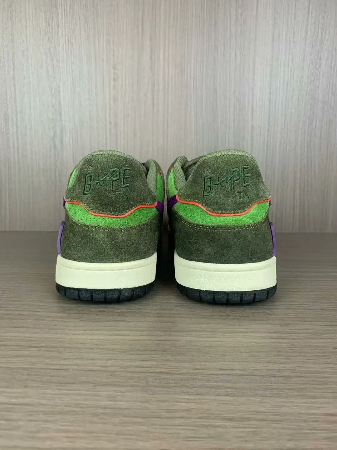 Bape bape sk8 green purple sneakers with original box. Size US 11 / EU 44 - 3 Thumbnail