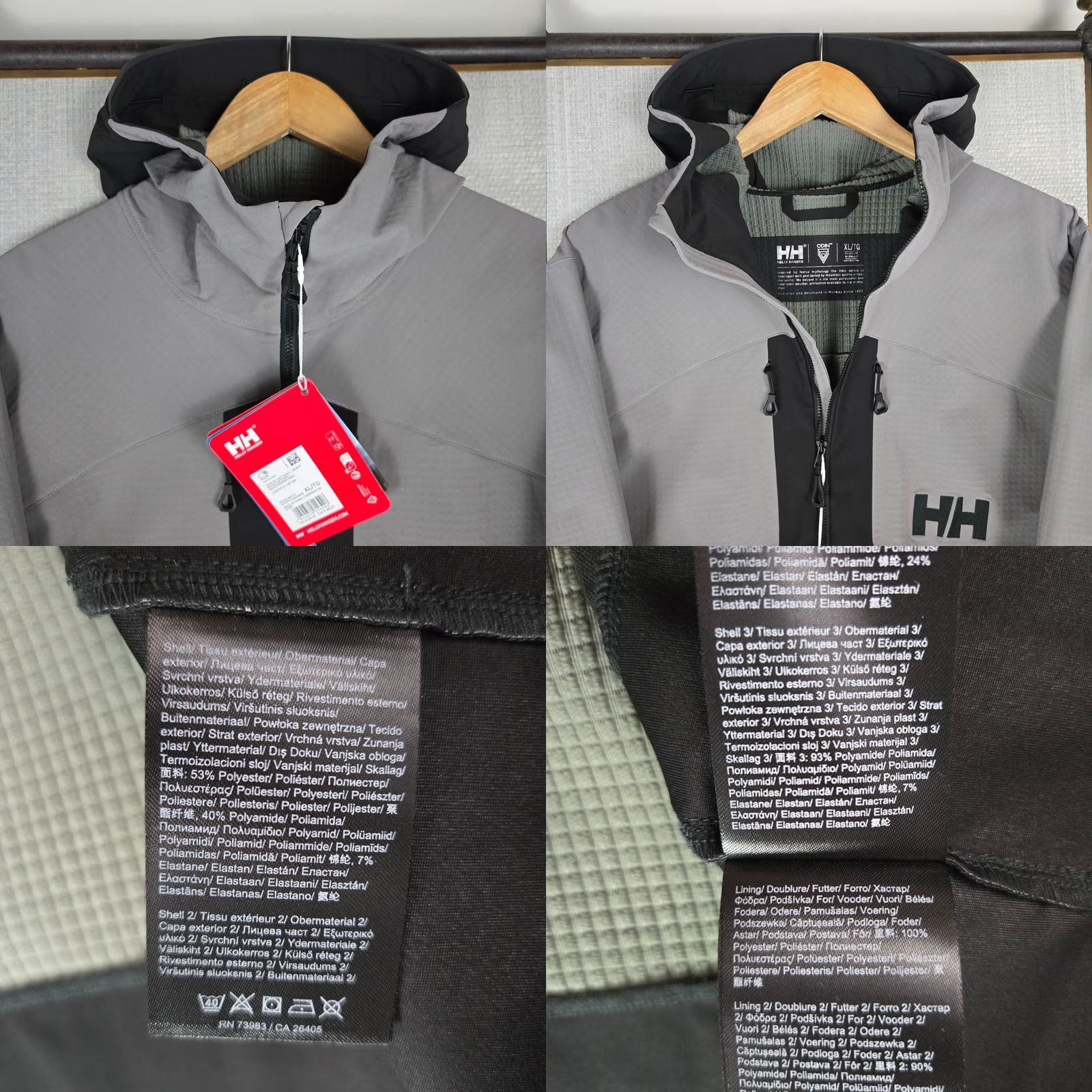 Helly Hansen Helly Hansen Jacket XL Black Hooded Softshell Full Zip RECCO Grid Fleece Lined Men’s Winter Ski Coat Parka Size US XL / EU 56 / 4 - 11 Thumbnail