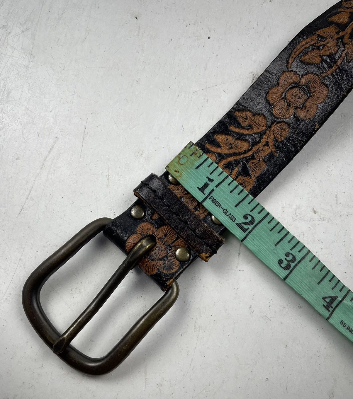 Japanese Brand nice design leather belt tc48 Size 30 - 6 Thumbnail