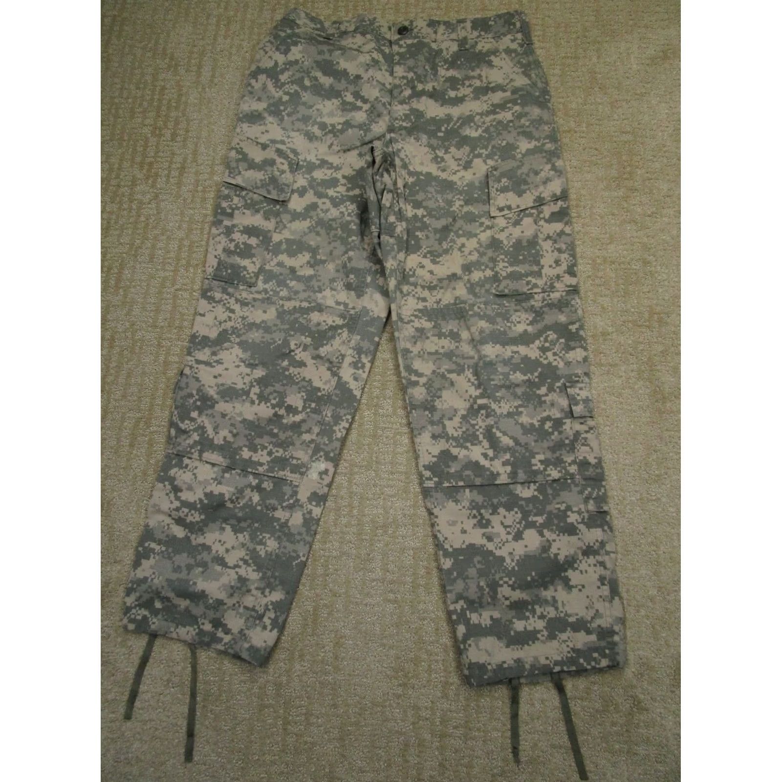 Vintage UNICOR US Army Pants Cargo 34x30 Gray Camouflage Cotton Nylon Trousers Cargo Pocket Flat Front Relaxed Mens Size US 34 / EU 50 - 2 Thumbnail