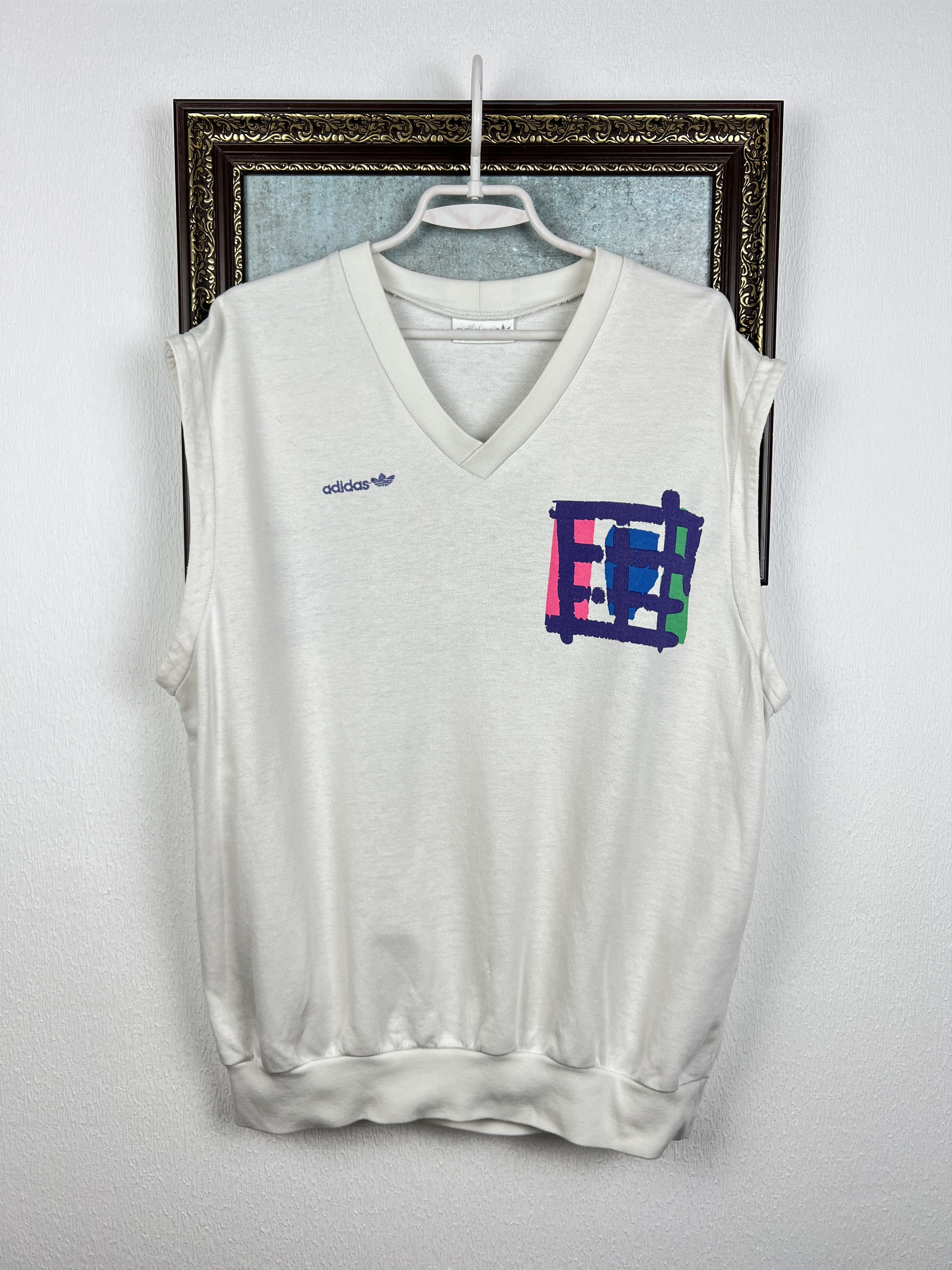 Adidas Vintage Stefan Edberg Tennis Train Vest Jacket Track Top Size US L / EU 52-54 / 3 - 1 Thumbnail