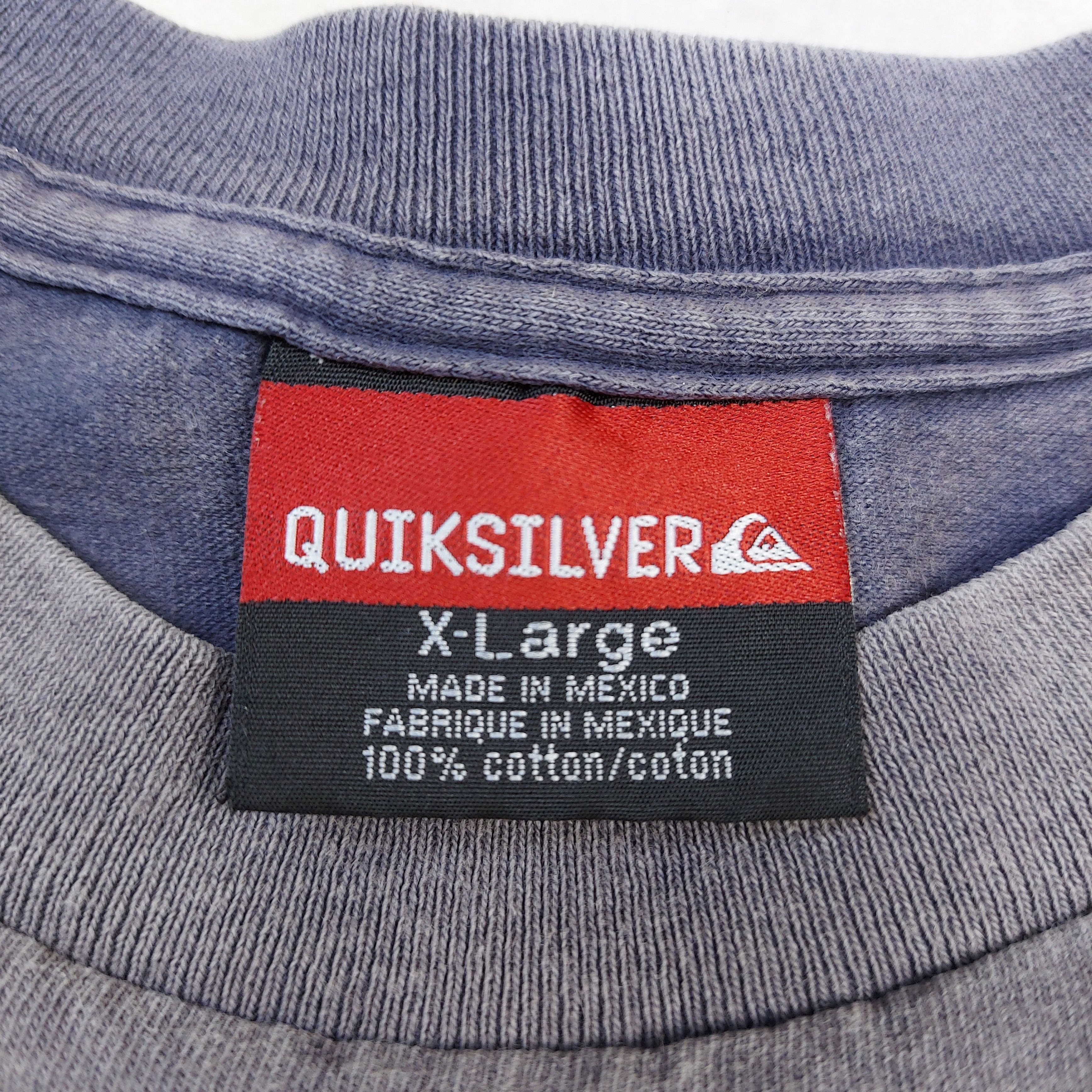 Quiksilver Vintage 90s Quiksilver Surf Skate Gradient Sun Faded TEE Size US XL / EU 56 / 4 - 10 Thumbnail