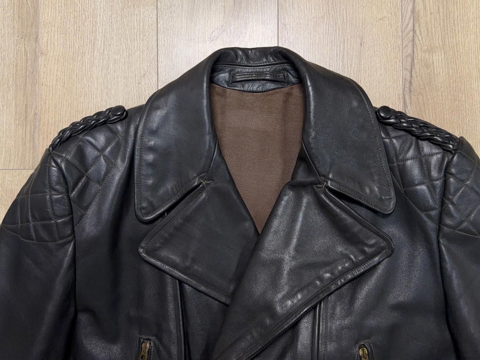 The Unbranded Brand Vintage Mens 1960-70s German Leather Jacket Motorcycle Biker Size US L / EU 52-54 / 3 - 3 Thumbnail