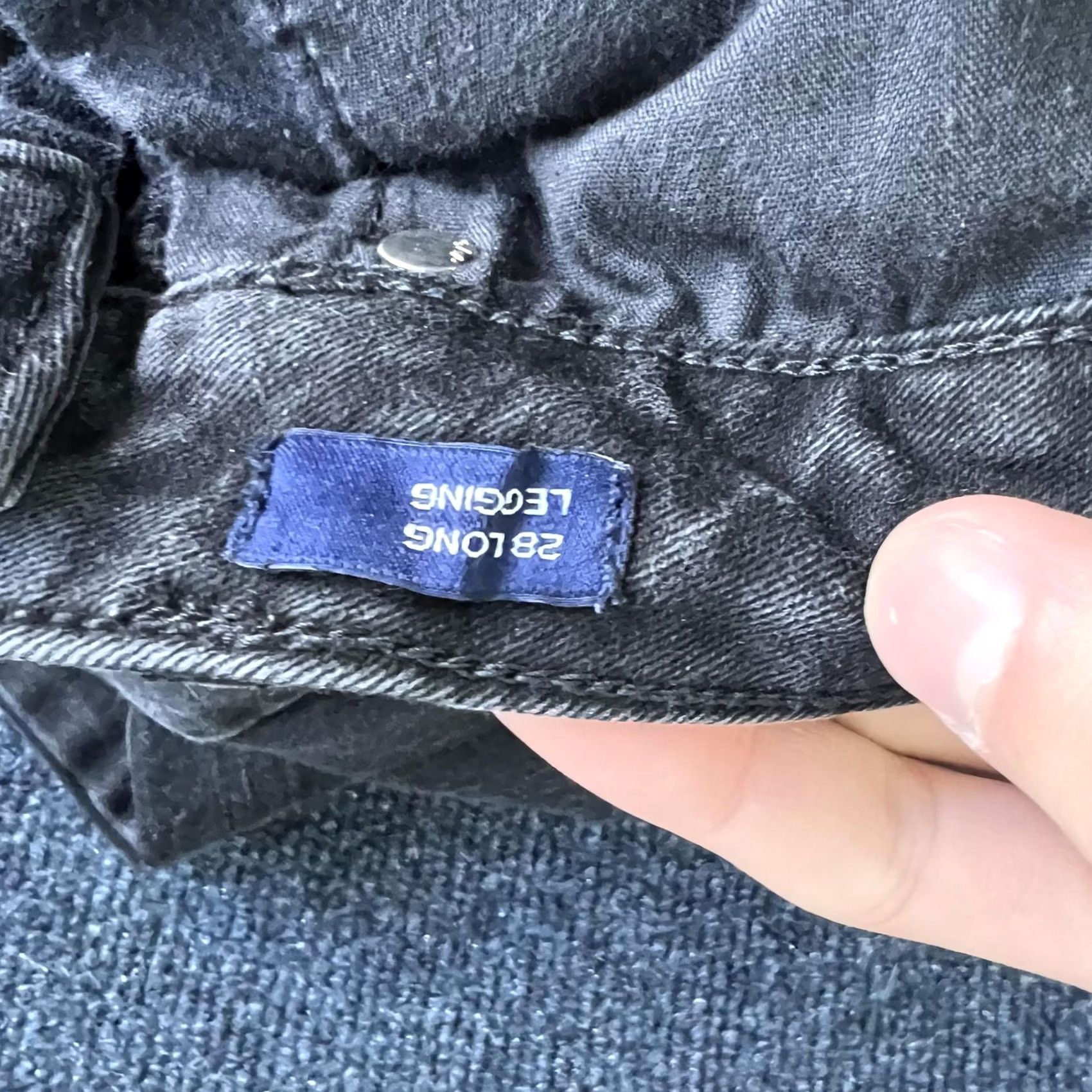 Gap Gap Jeans Womens 28 Long Tall Charcoal Wash Extra Slim Stretch Jegging Denim 5-Pocket Distressed Pockets Zipper Button Clothing Mens Womens Girls Boys Size 28" / US 6 / IT 42 - 4 Thumbnail