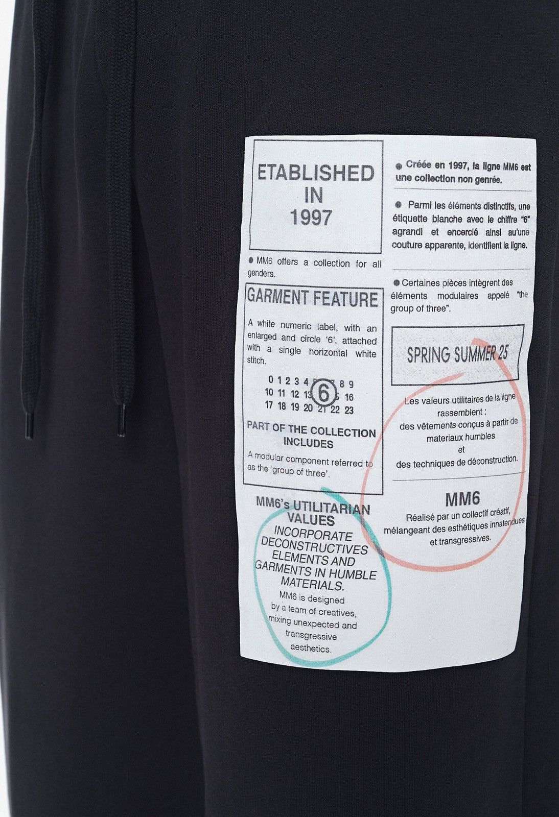 MM6 Last MM6 Maison Margiela Black Logo Number Motif Sweatpants Size US 32 / EU 48 - 3 Thumbnail