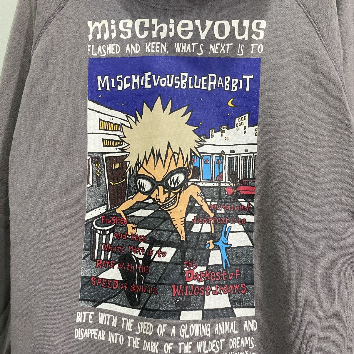Beauty Beast Vintage Mischievous Blue Rabbit Graphic Punk Pullover Hoodie Size US M / EU 48-50 / 2 - 5 Thumbnail