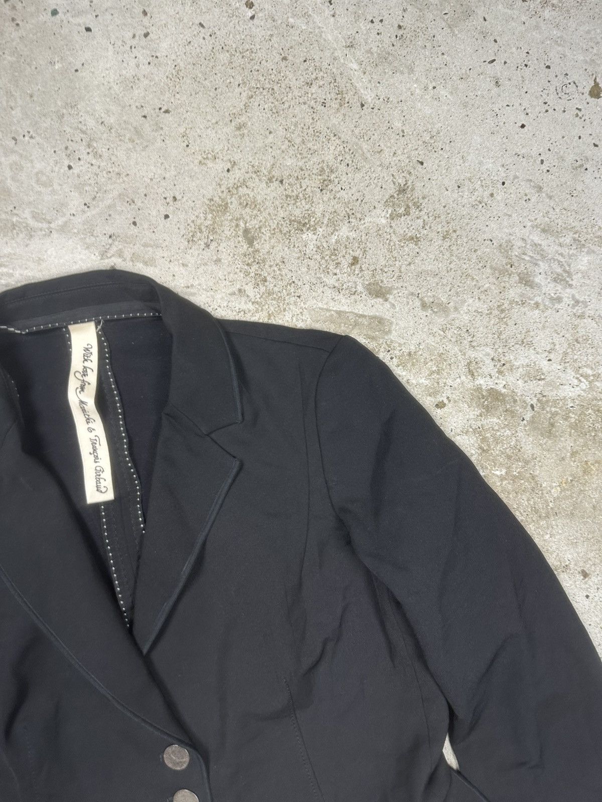 Marithe + Francois Girbaud 2000s Marithe Francois Girbaud Black Blazer Jacket Size XL / US 12-14 / IT 48-50 - 8 Thumbnail