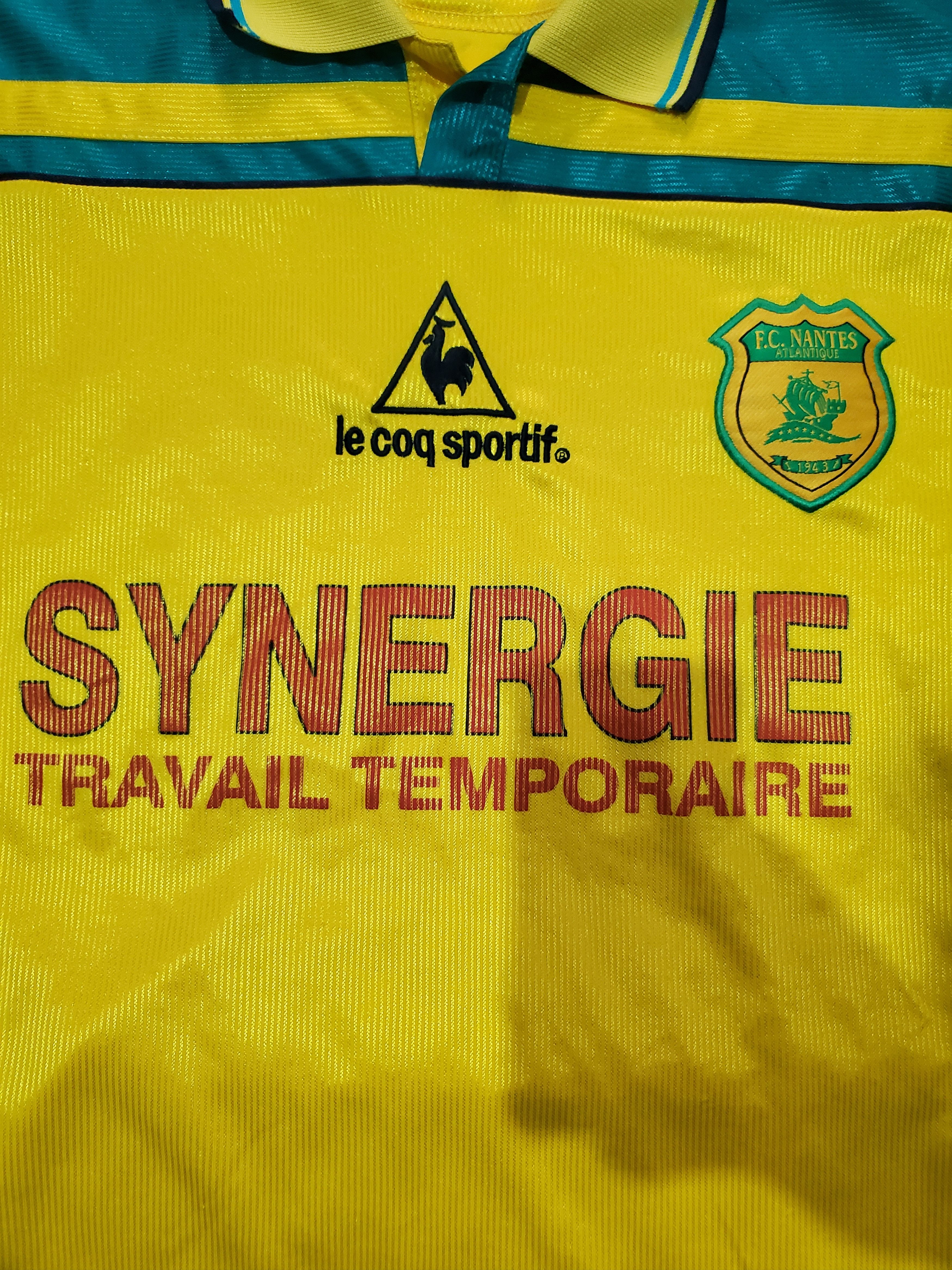 Le Coq Sportif vintage fc Nantes 2000 - 2001 champion de france jersey Size US XL / EU 56 / 4 - 3 Thumbnail