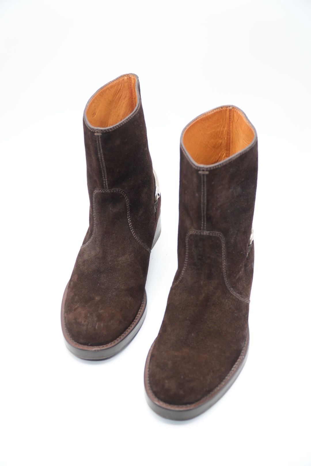 Gucci Gucci by tom ford Brown Suede Horsebit Ankle Boots Size US 6 / EU 39 - 4 Thumbnail
