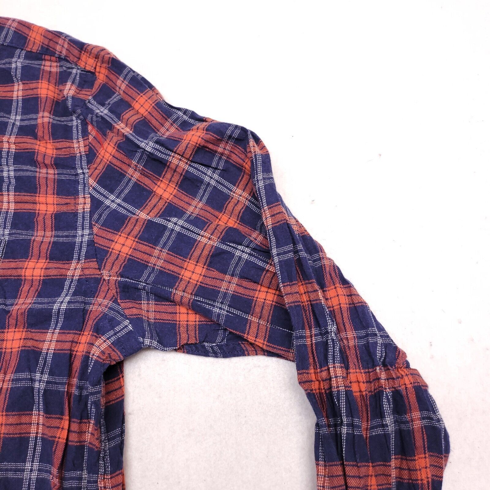 Old Navy Old Navy Tartan Flannel Shirt Mens Size Medium M Blue Orange Size US M / EU 48-50 / 2 - 5 Thumbnail