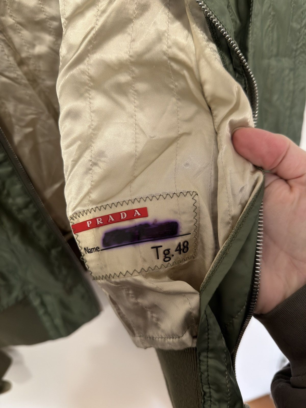 Prada Olive Quilted Liner-Bomber Size US M / EU 48-50 / 2 - 5 Thumbnail