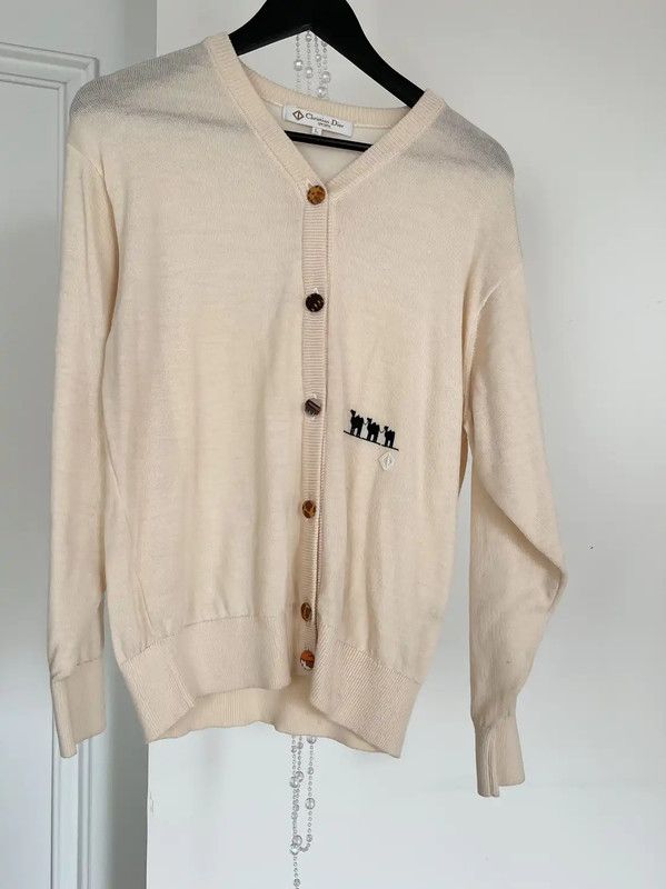 Dior Dior Cream Cardigan for Women 0089 Size M / US 6-8 / IT 42-44 - 1 Thumbnail