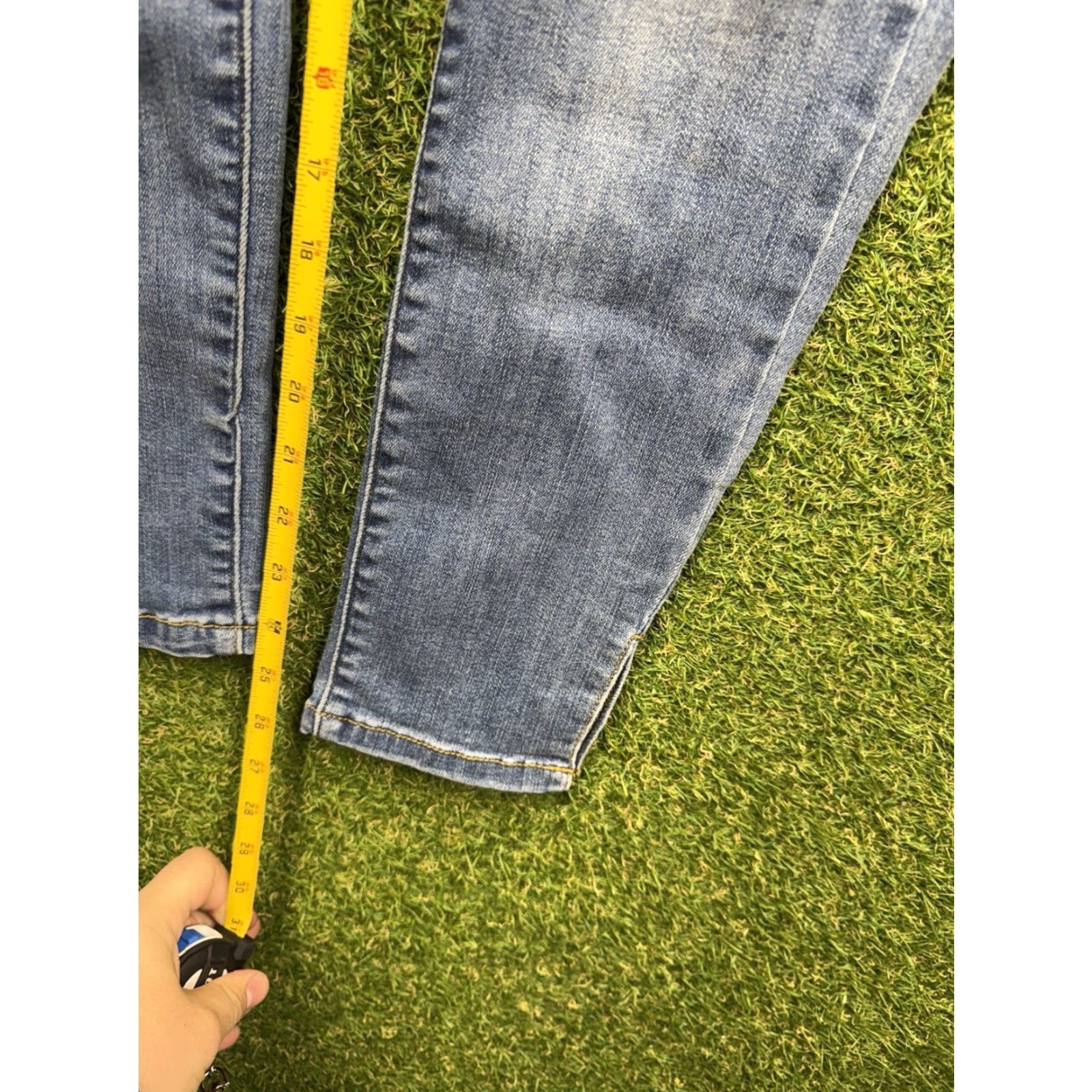 Denime Judy Blue Jeans Womens 7/28 Blue Skinny Fit Stretch Denim Slit Cuff JB8278MD Jeans Size 28 Blue Slim 5-Pocket Womens Regular Winter Summer Spring Fall Size 28" / US 6 / IT 42 - 5 Thumbnail