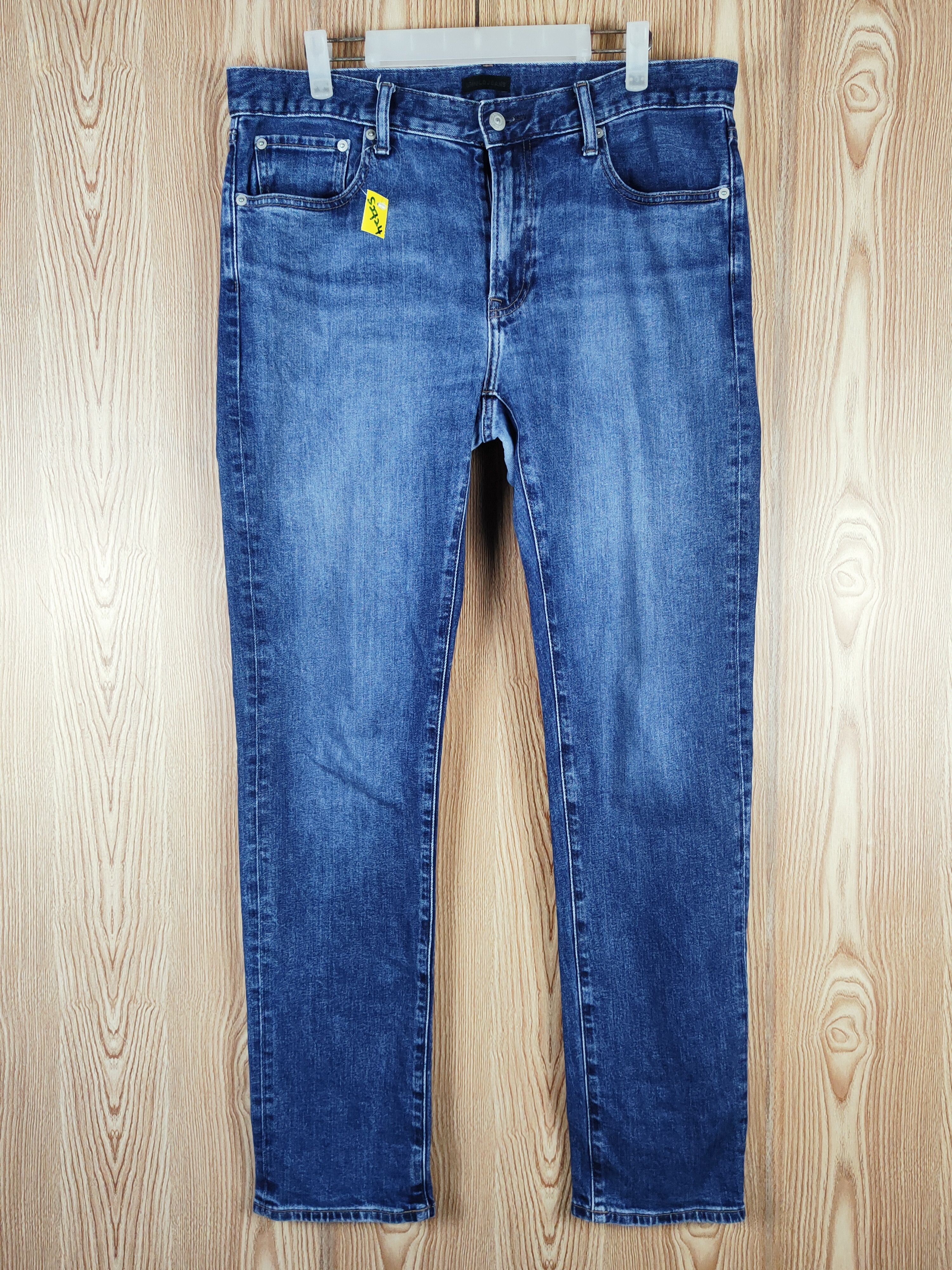 Japanese Brand Uniqlo Blue Distressed Ripped Jeans #S2724 Size US 35 - 1 Thumbnail