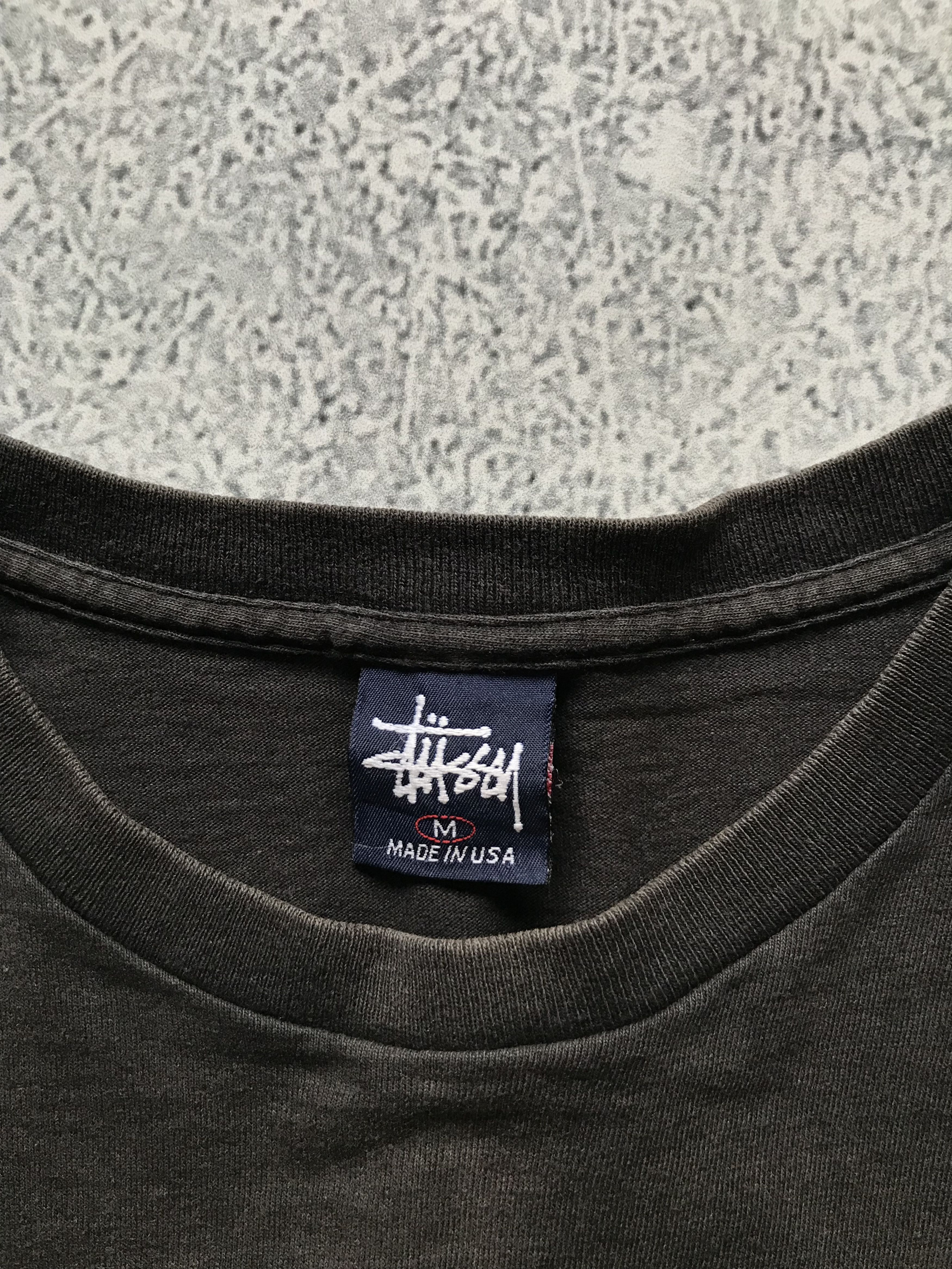 Stussy 1990s Vintage Stussy Dragon Tshirt Faded Black Size US M / EU 48-50 / 2 - 6 Thumbnail