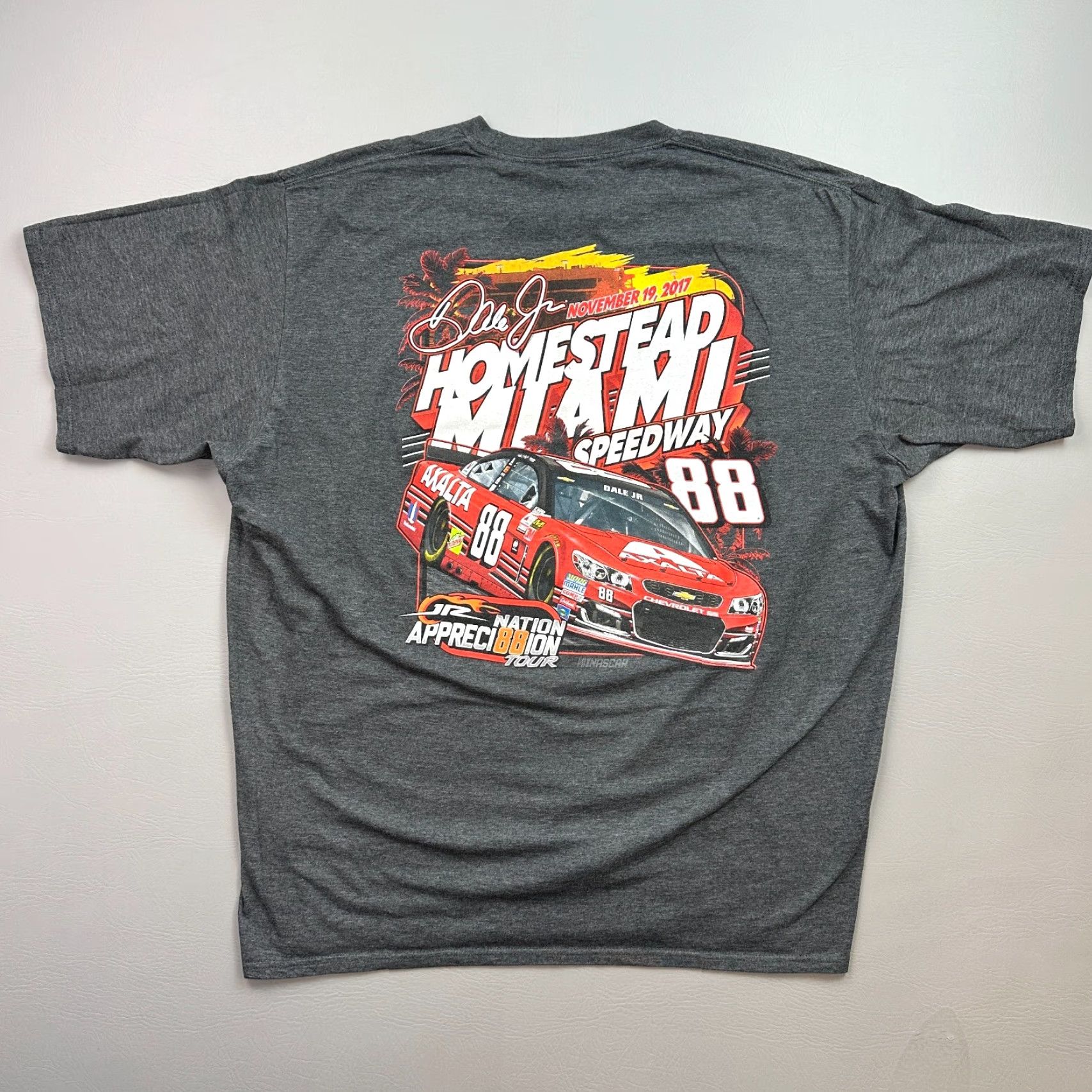 Vintage NASCAR Shirt Mens 3XL Gray Fanatics Dale Jr Nation Appreciation Tour 2017 #88 Size US XXL / EU 58 / 5 - 7 Thumbnail