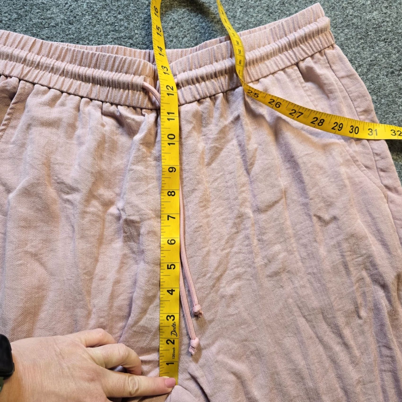 Vintage Halara Pants Womens Large Pink Pleated Textured Wide-Leg Stretch Casual Dress Pants Regular Fit Womens Size 36" / US 14 / IT 50 - 7 Thumbnail