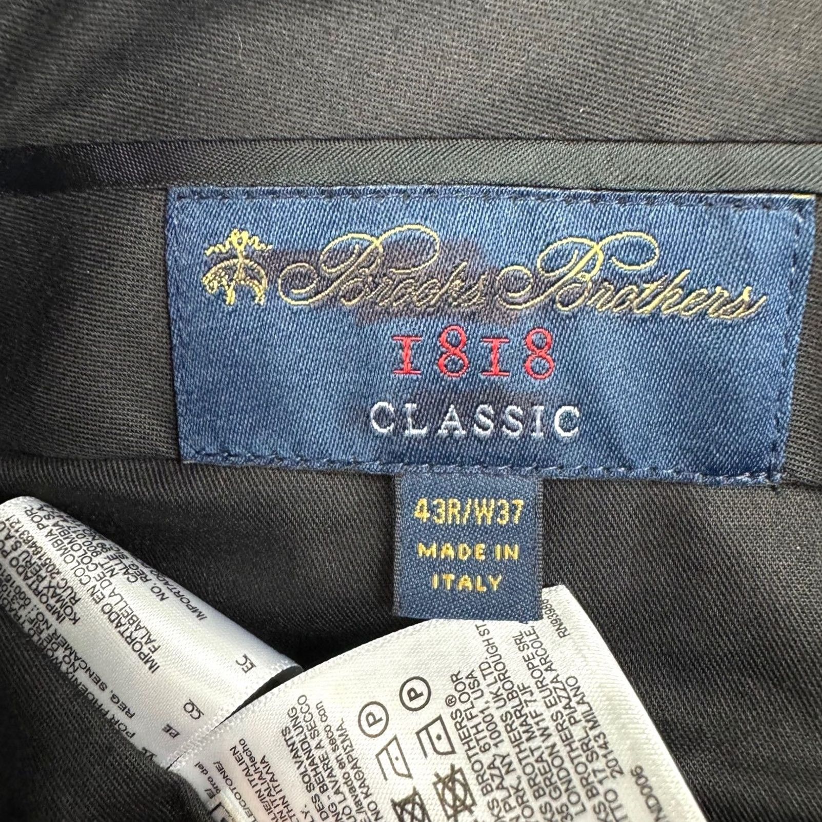 Brooks Brothers Brooks Brothers Men’s Bespoke Unhemmed Wool Dress Pants Blue Italy 37 Size US 37 - 4 Thumbnail