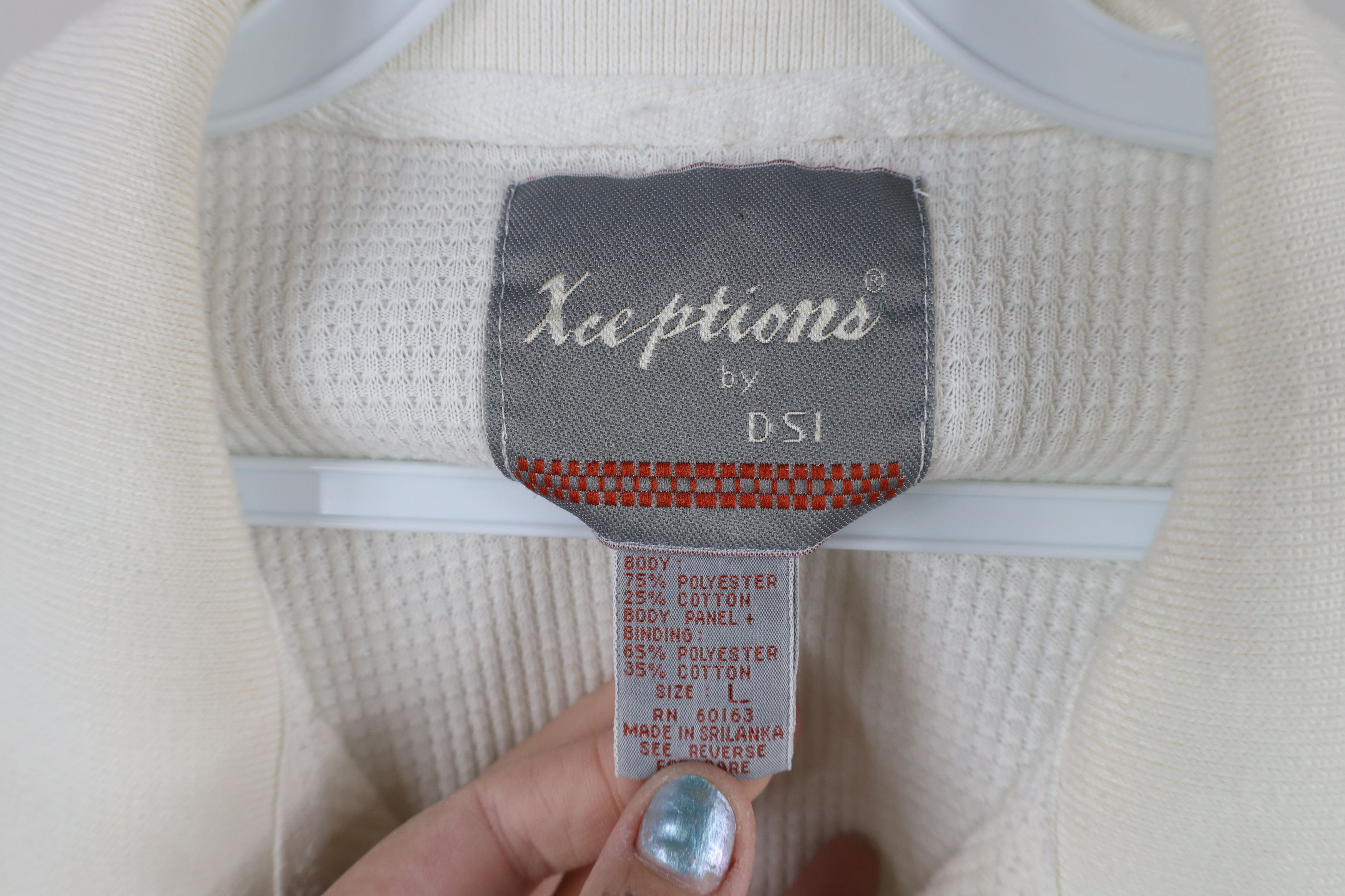 Vintage Vintage 90s Streetwear Waffle Knit Collared Pullover Polo Size US L / EU 52-54 / 3 - 4 Thumbnail