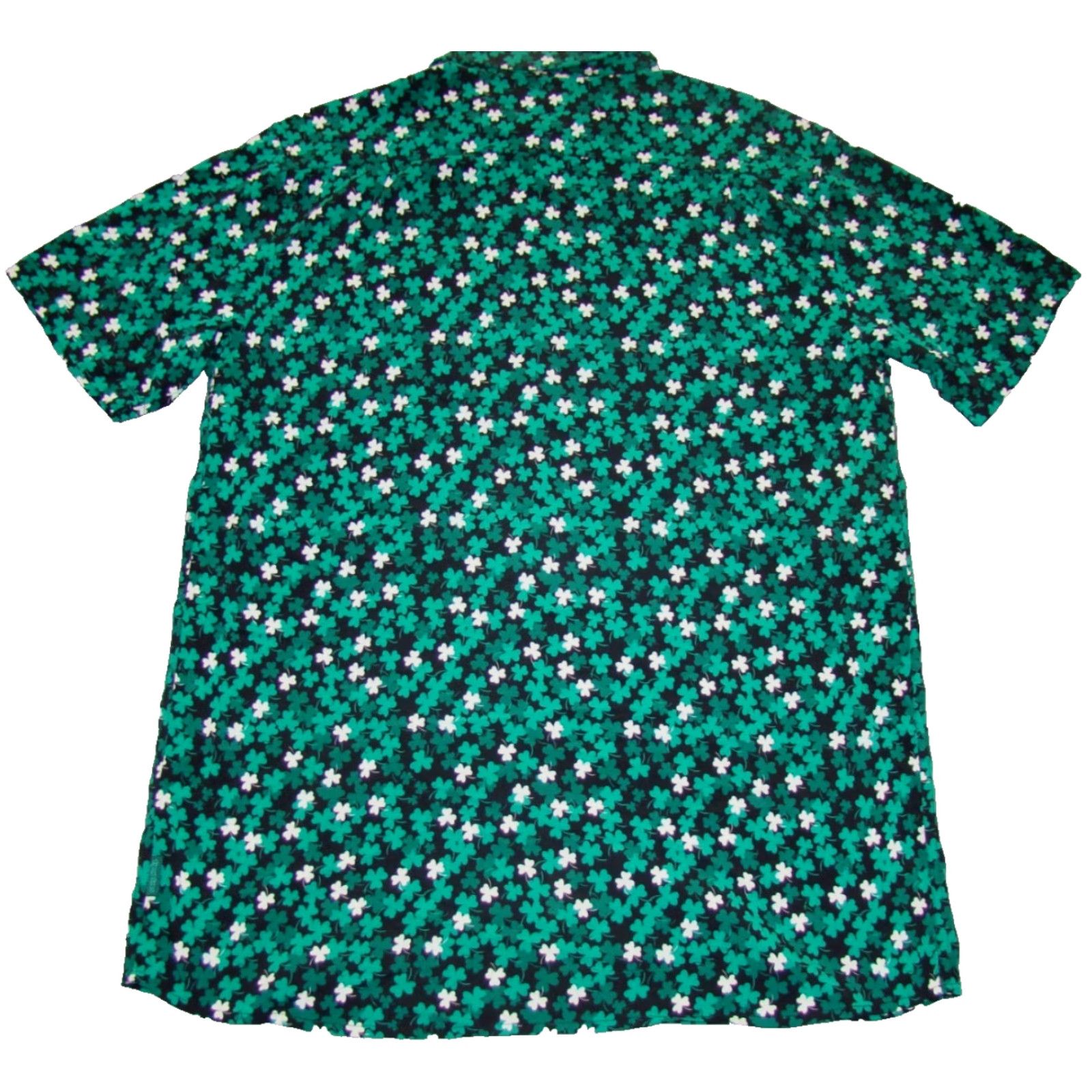 Vintage Tipsy Elves Shirt Main Selling Point: Shamrock Confetti Green Clover Irish St Patrick's Day Button-Up Shirt L Mens Size US L / EU 52-54 / 3 - 7 Thumbnail