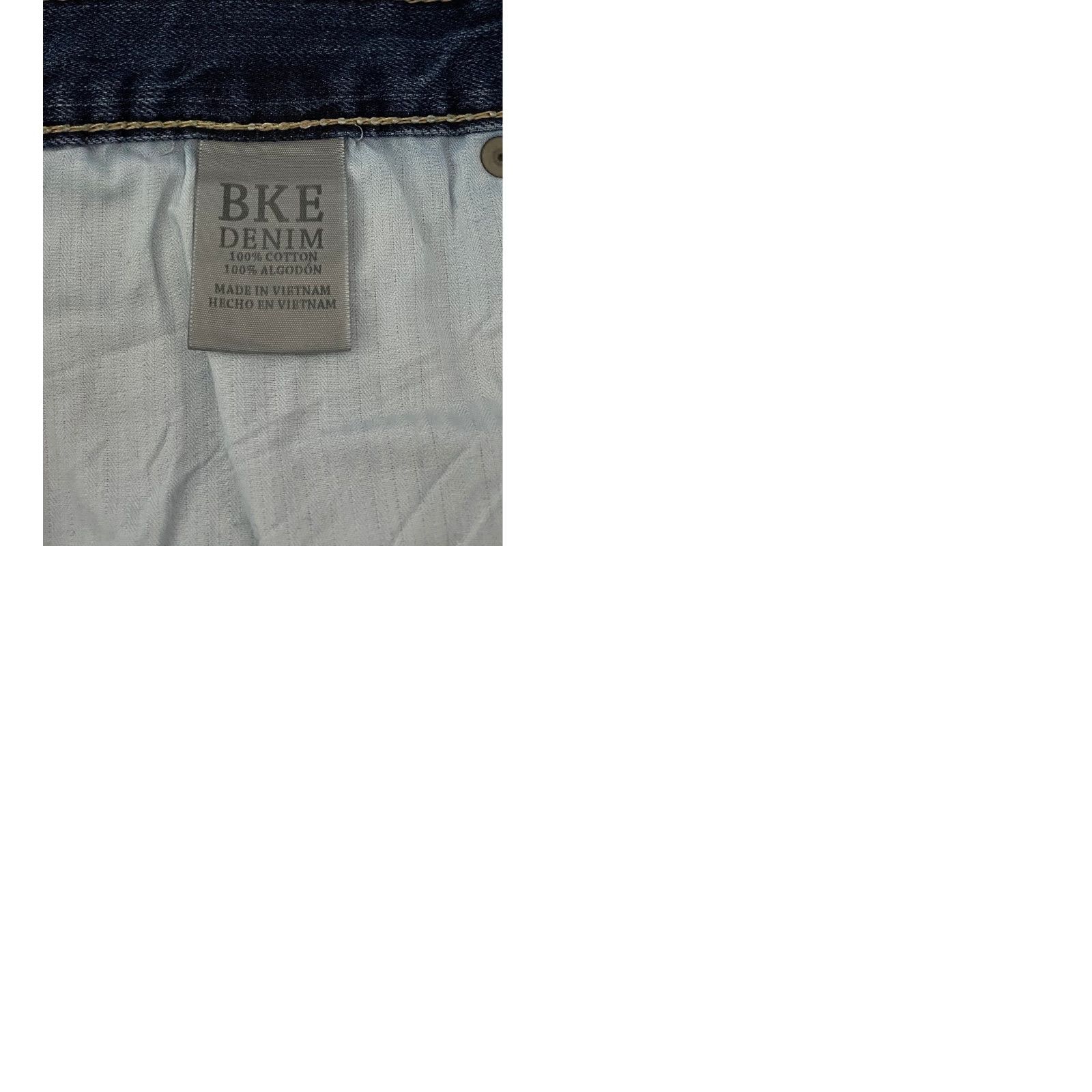 Vintage Buckle BKE Derek Straight Denim Jeans Mens 36R Blue Distressed Ripped 5-Pocket Design Jeans Straight Mens Blue 36 Size US 36 / EU 52 - 9 Thumbnail