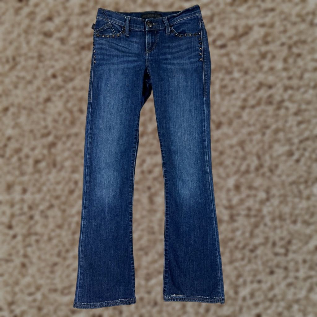 Vintage VINTAGE Rock & Republic Jeans Womens Regular Jeans Blue 26 in Low Rise Rock & Republic 5-Pocket Denim Flared Cotton Blend Size 28" / US 6 / IT 42 - 1 Thumbnail