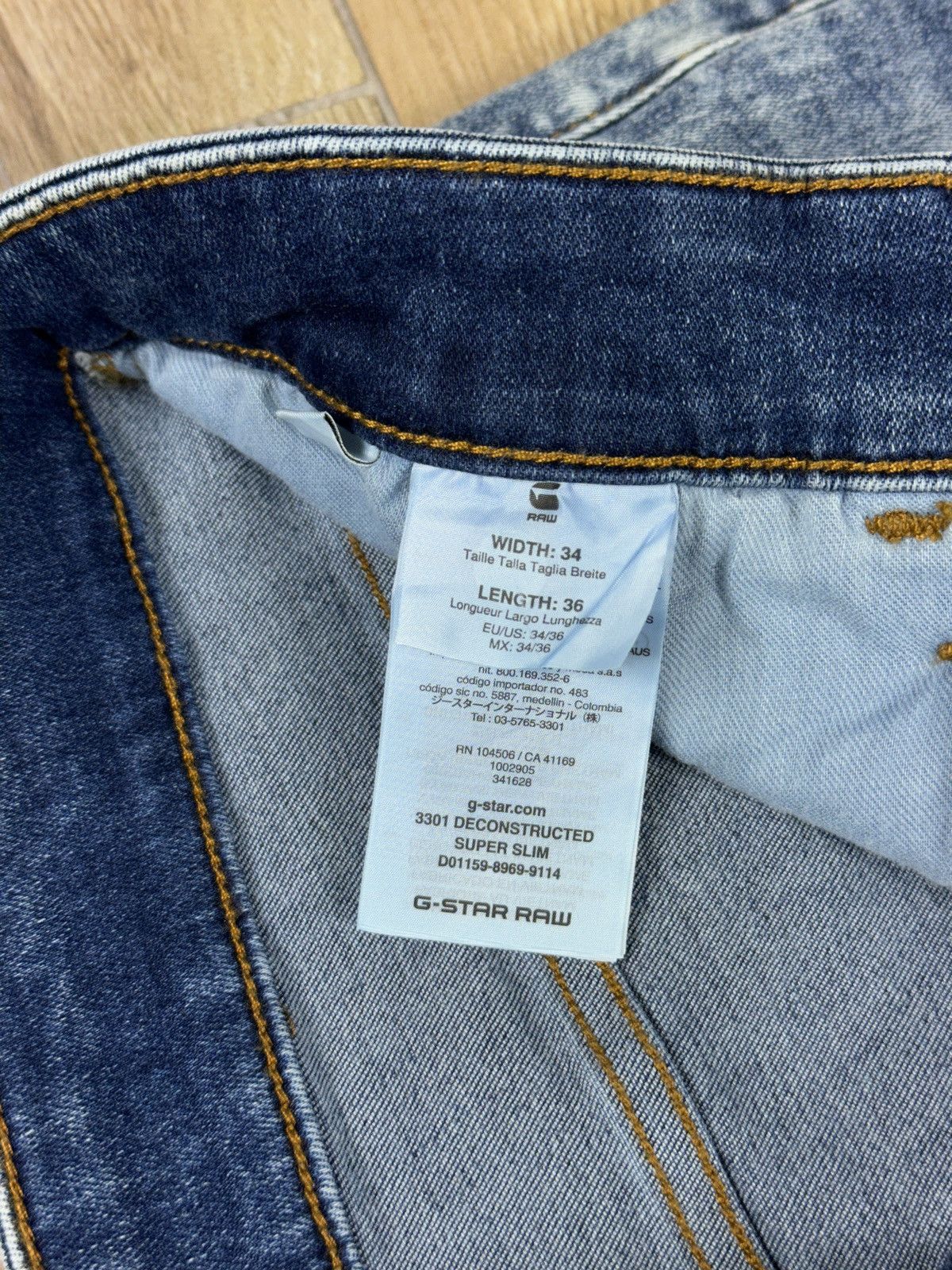 G-Star NEW🏷️ G-Star Raw Deconstructed Super Slim Denim Jeans Size US 34 / EU 50 - 7 Thumbnail