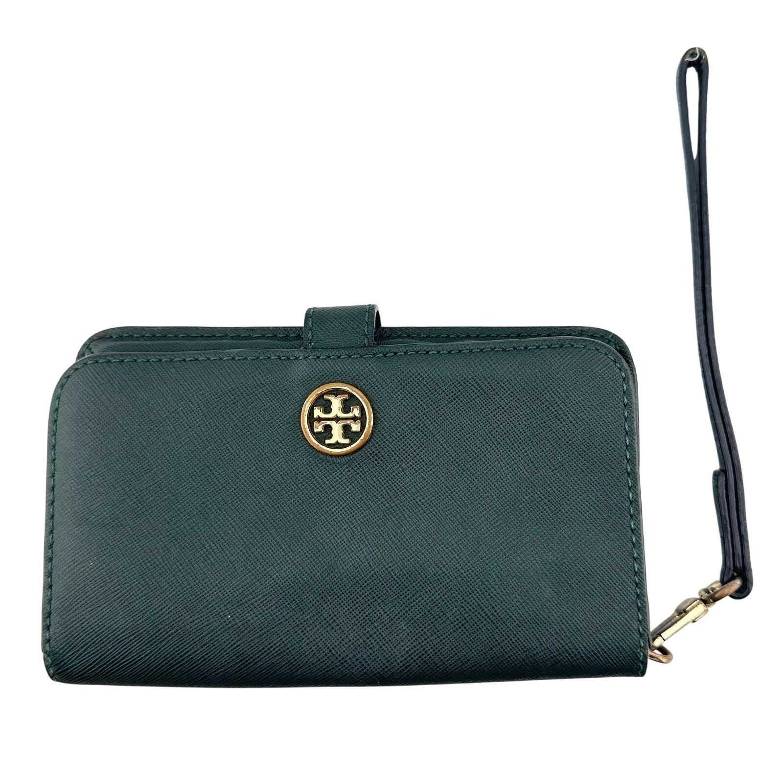 Tory Burch Tory Burch Deep Green Leather Bi-Fold Wallet Wristlet Size ONE SIZE - 6 Thumbnail
