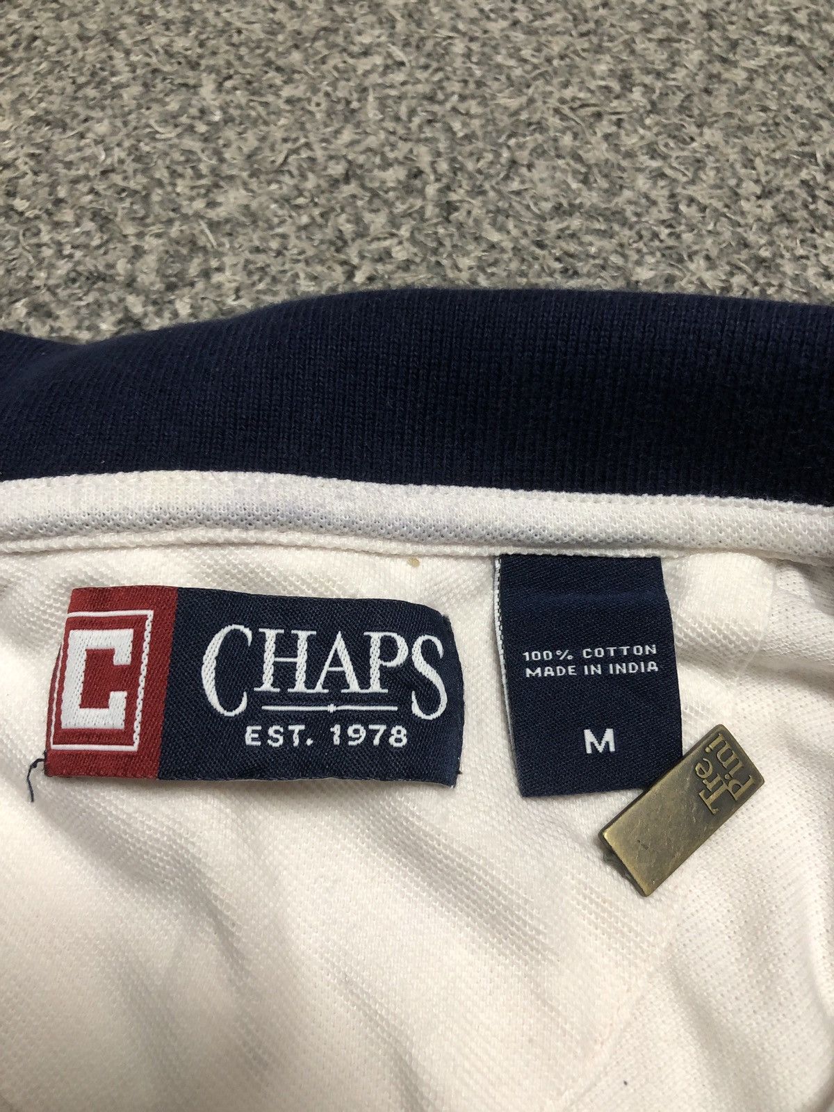 Vintage Vintage Chaps American Flag Polo Shirt Size US L / EU 52-54 / 3 - 13 Thumbnail