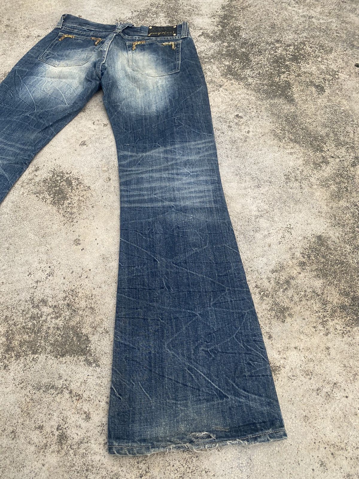 If Six Was Nine × JACKROSE Flare Jeans Jackrose Distressed Clawmark Bootcut Size US 30 / EU 46 - 15 Thumbnail