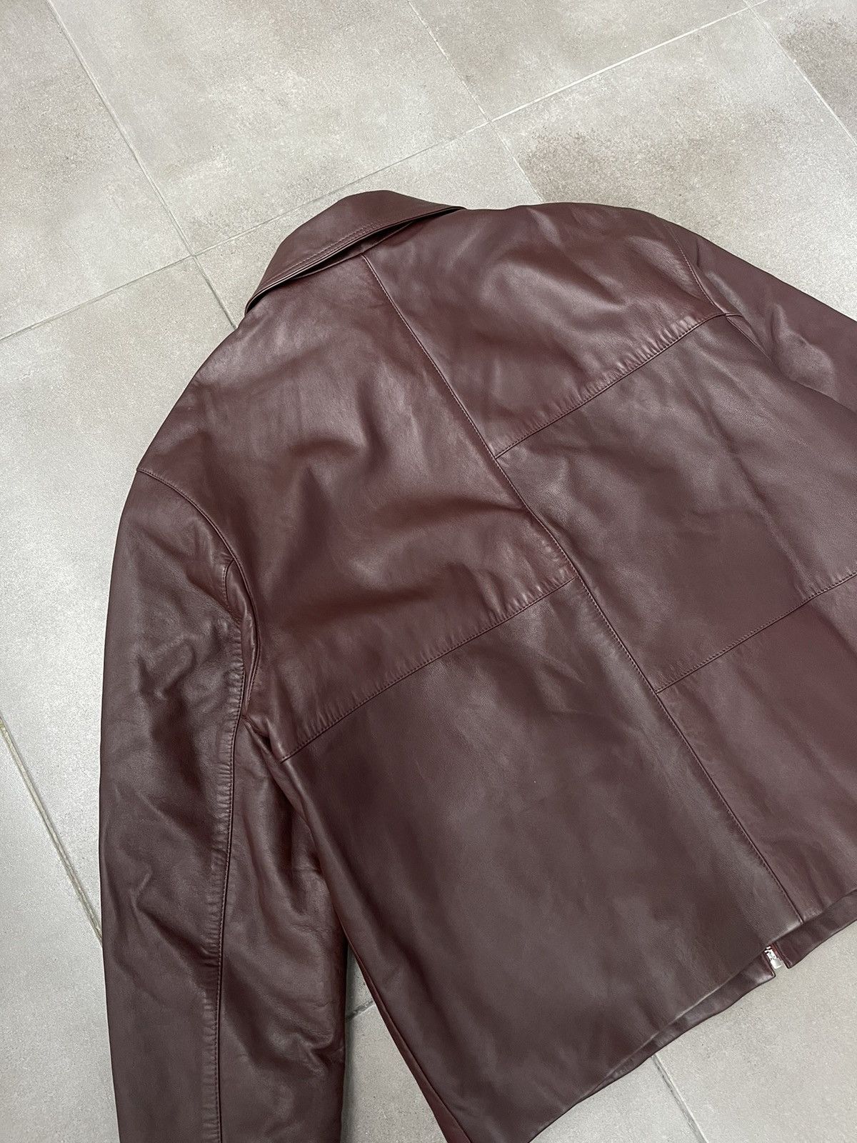 Frame !DS! SS23 Frame Burgundy Red Leather Jacket Size US M / EU 48-50 / 2 - 17 Thumbnail