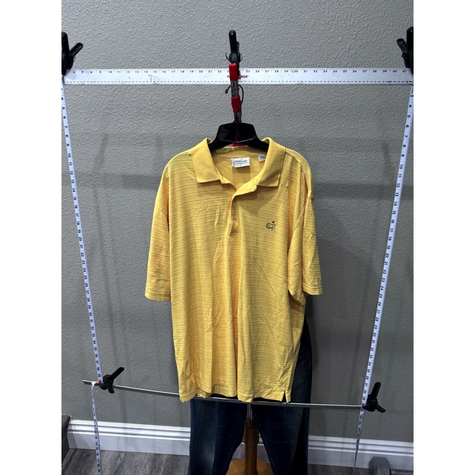 Vintage Masters Agusta Yellow Golf POLO SHIRT XL Men Large XL Size US XL / EU 56 / 4 - 2 Thumbnail