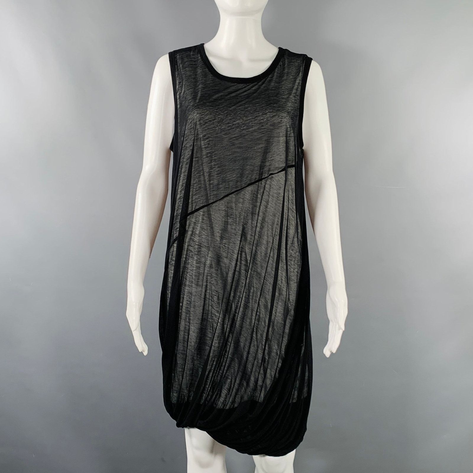 Helmut Lang Size M Black White Cotton Layered Bubble Hem Dress Size M / US 6-8 / IT 42-44 - 1 Thumbnail