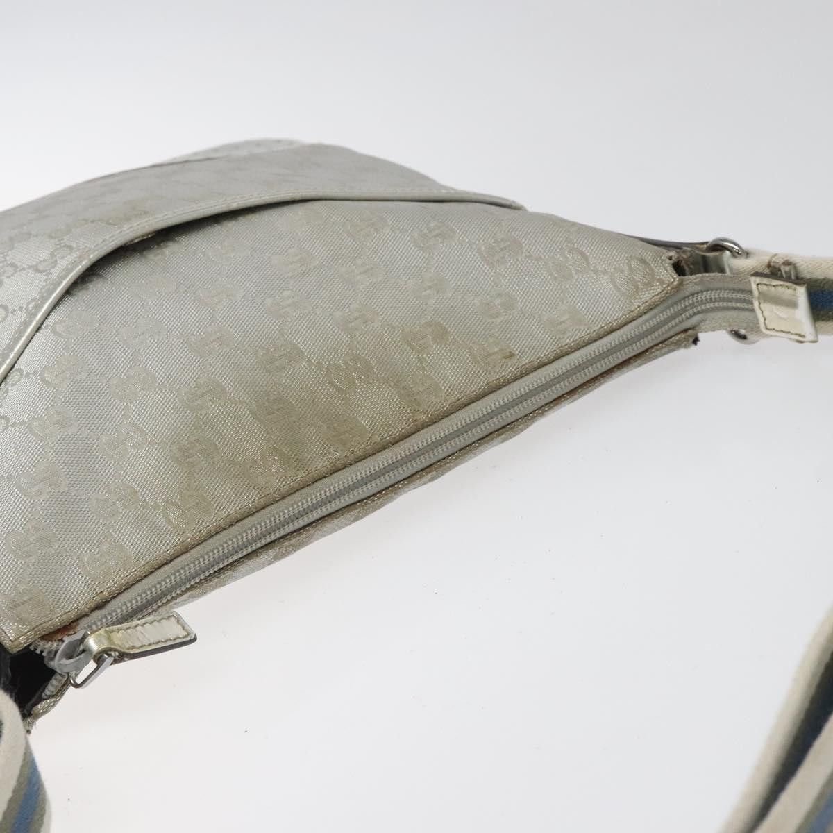 Gucci GUCCI GG Canvas Shoulder Bag Silver Blue Size ONE SIZE - 6 Thumbnail
