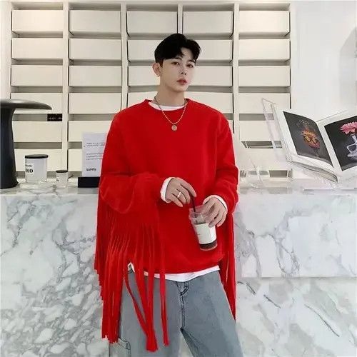 Aran Isles Knitwear Vintage Streetwear tassel long sleeve sweater Size US L / EU 52-54 / 3 - 1 Thumbnail