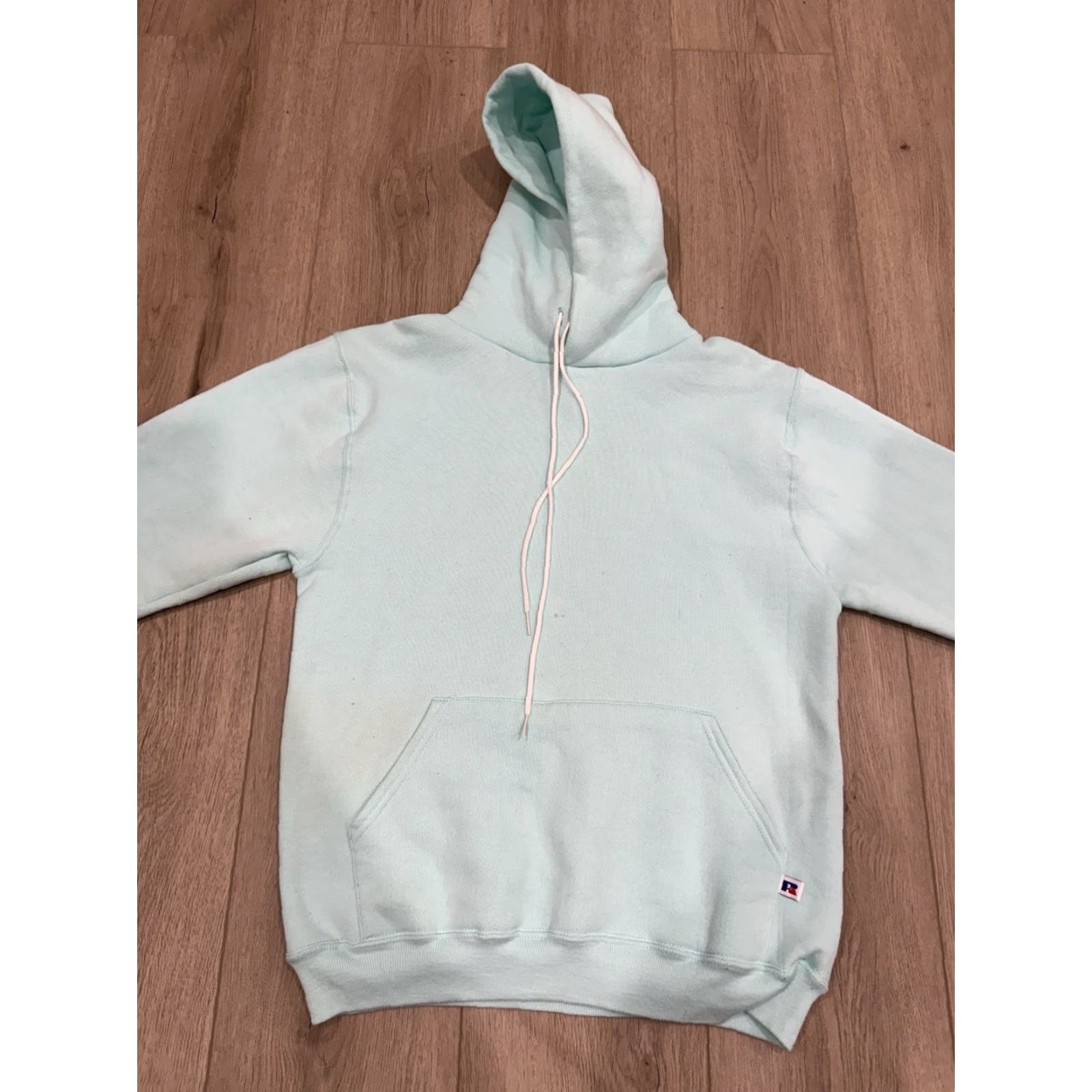Russell Athletic VINTAGE Russell Athletic Hoodie Men Sz S Pullover Hooded Green/Teal Knit Sweatshirt 80s 70s USA Classic Classic Pullover Size US S / EU 44-46 / 1 - 3 Thumbnail