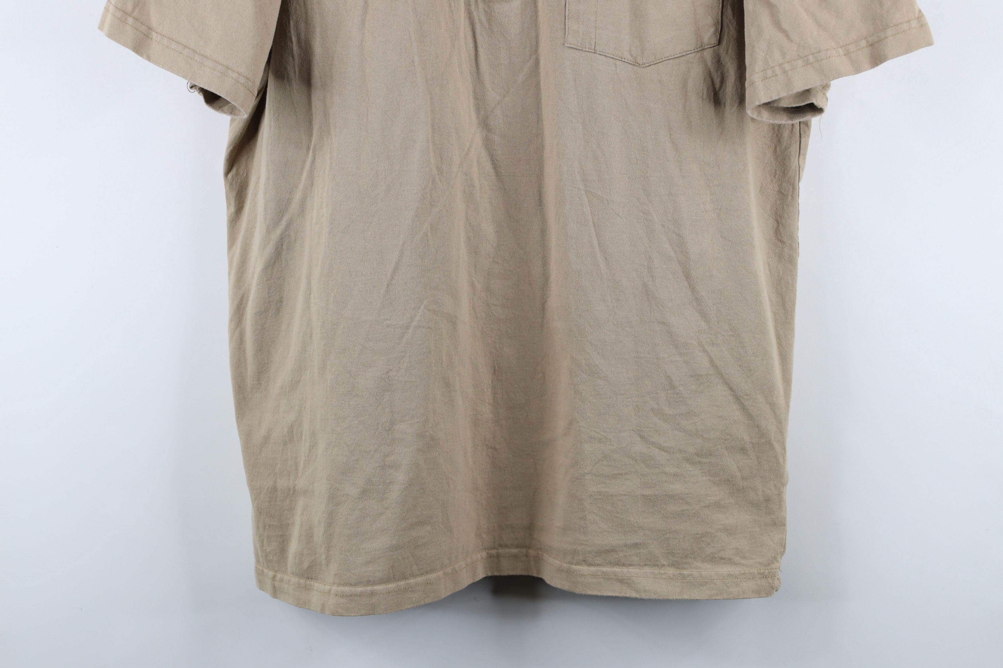 Dickies × Vintage Vintage Y2K Dickies Spell Short Sleeve Henley T-Shirt Beige Size US XL / EU 56 / 4 - 3 Thumbnail