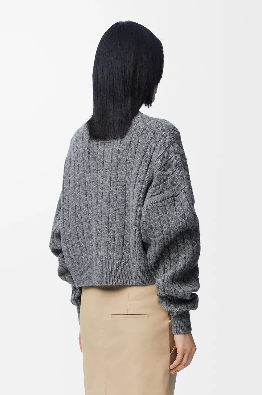 Loewe o1loc1c0525 Sweater in Wool in Grey Size M / US 6-8 / IT 42-44 - 4 Thumbnail