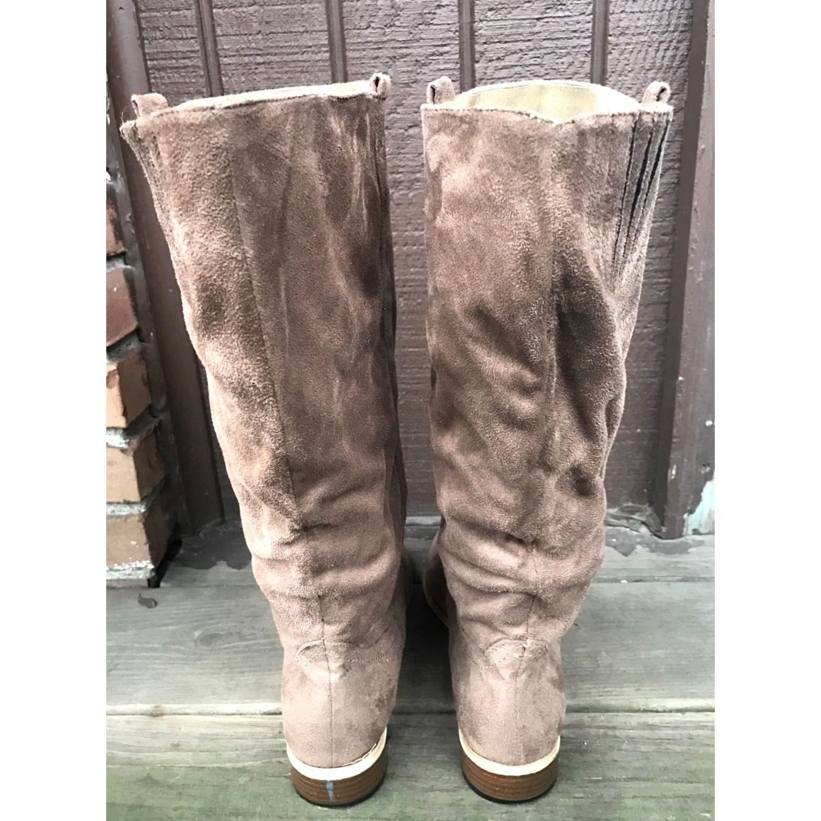 Vintage VINTAGE Charles Albert New-2345 Womens 9 Tan Microfiber KneeHigh Boots-432 Casual PullOn Desert Tan Womens Boots Size US 9 / IT 39 - 4 Thumbnail
